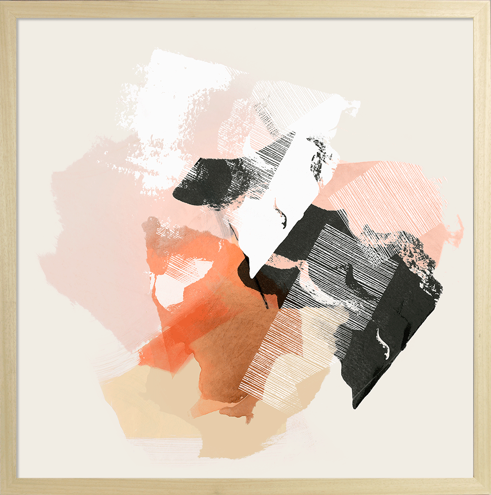 New Dawn I Framed Wall Art - 62x62cm