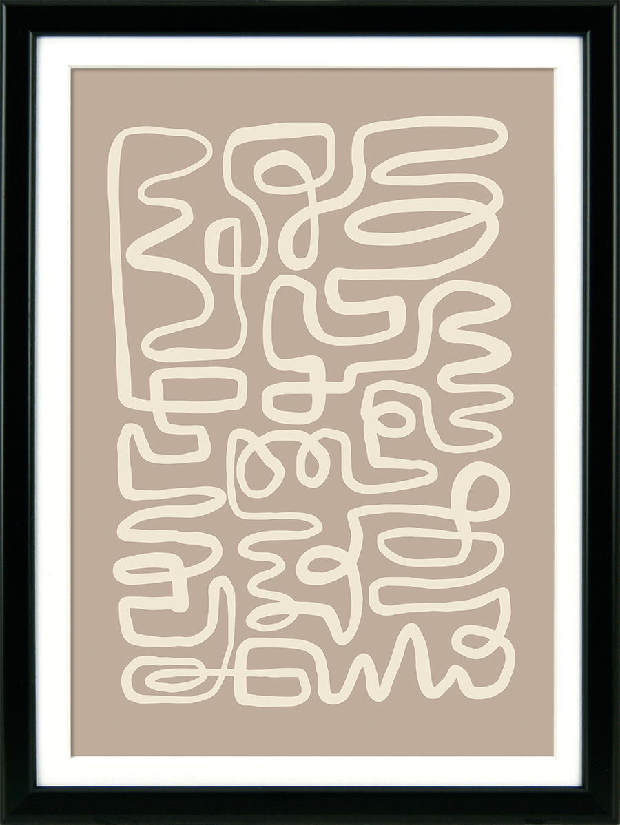 Impressionist Shapes III - Framed Wall Art - 35x26cm