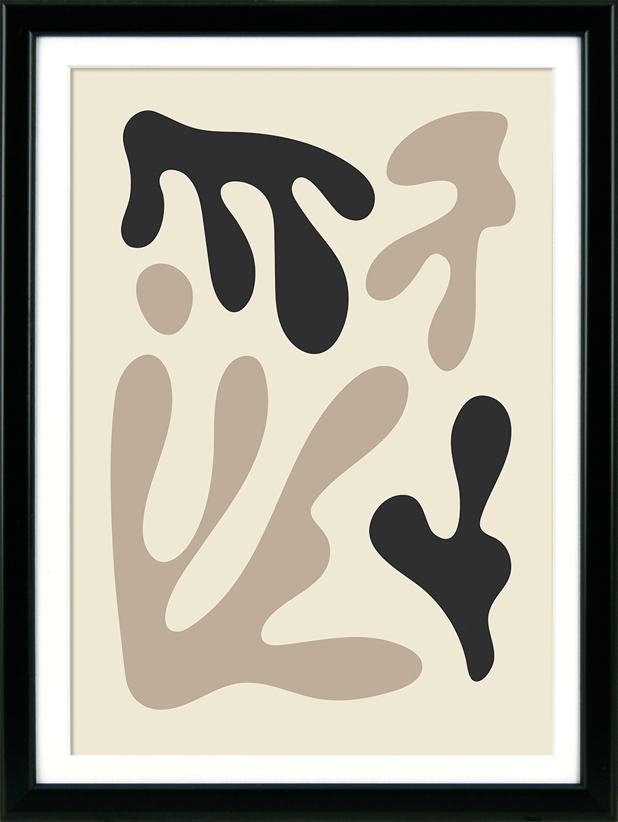 Impressionist Shapes IV - Framed Wall Art - 35x26cm