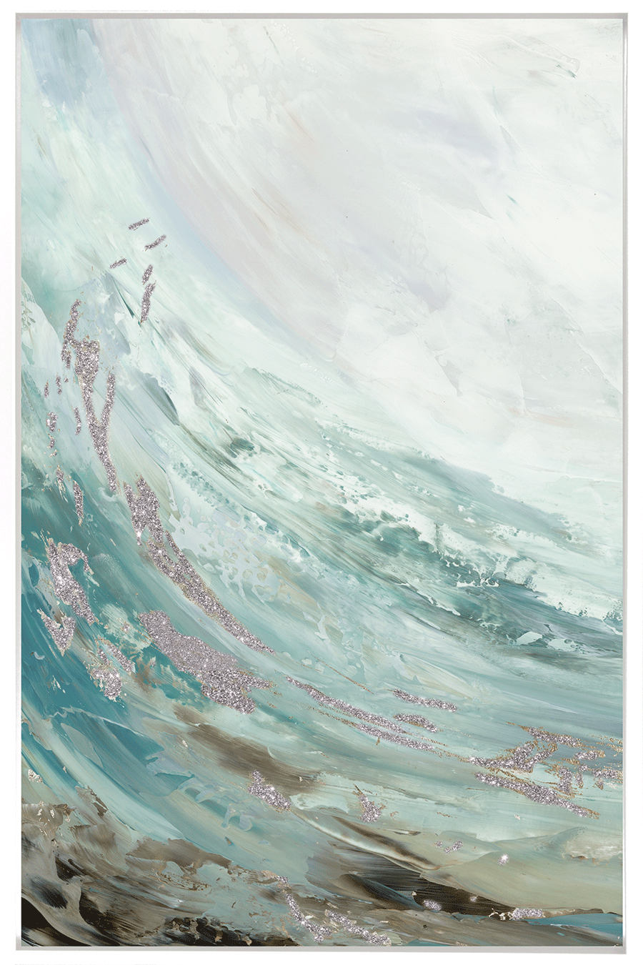 Rhythmic Waters Triptych – I - Framed Wall Art - 73x50cm