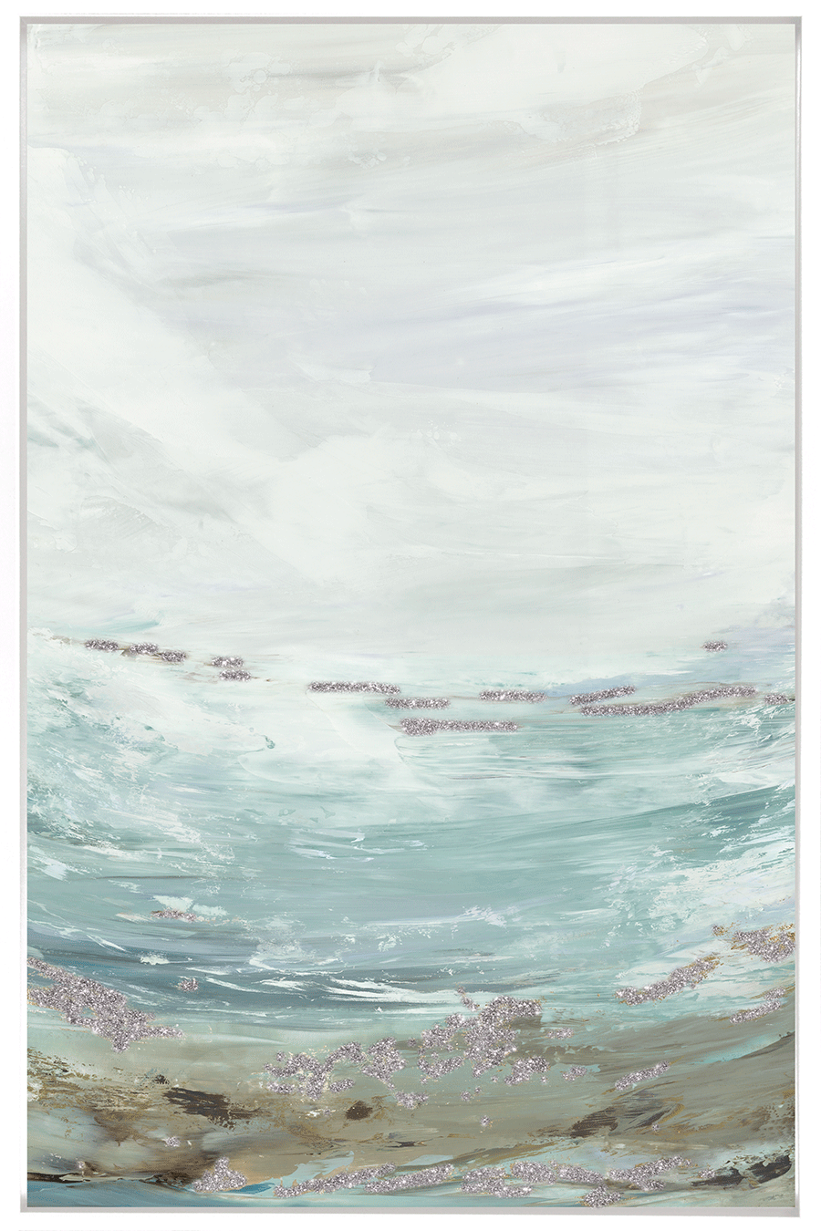 Rhythmic Waters Triptych – II - Framed Wall Art - 73x50cm
