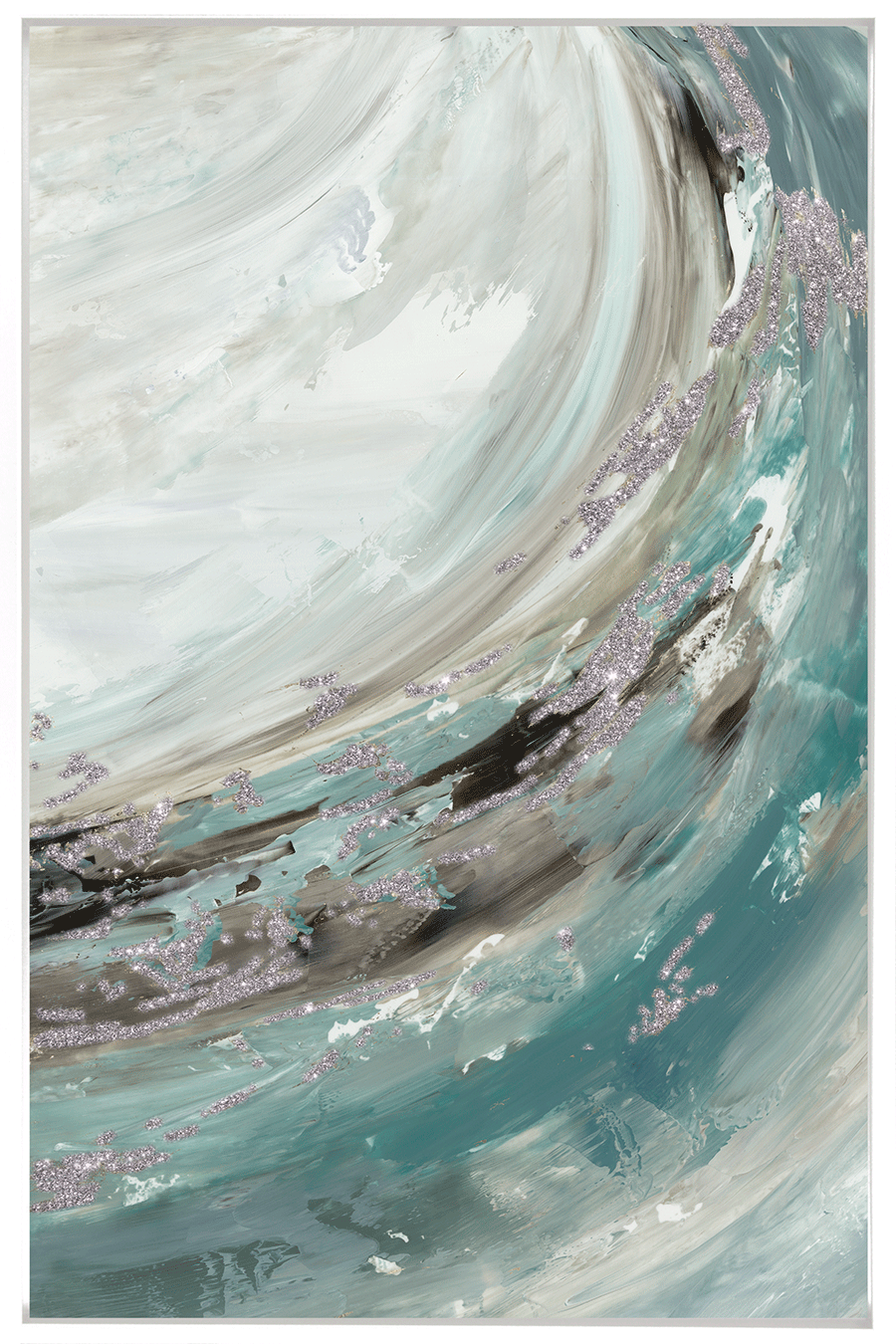 Rhythmic Waters Triptych – III - Framed Wall Art - 73x50cm