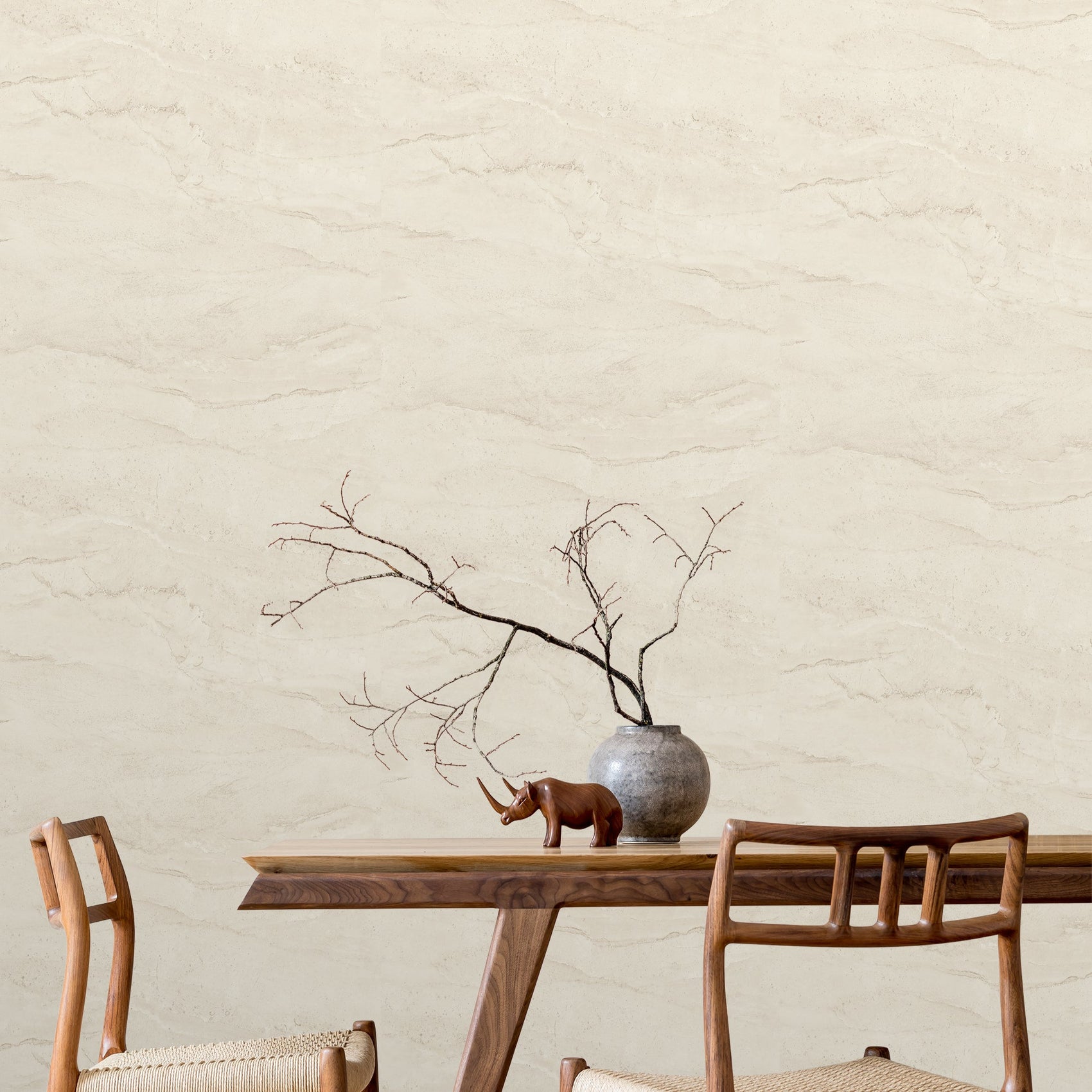 Grandeco Textured Vibes Tallab Cream Wallpaper Roll 10m x 53cm