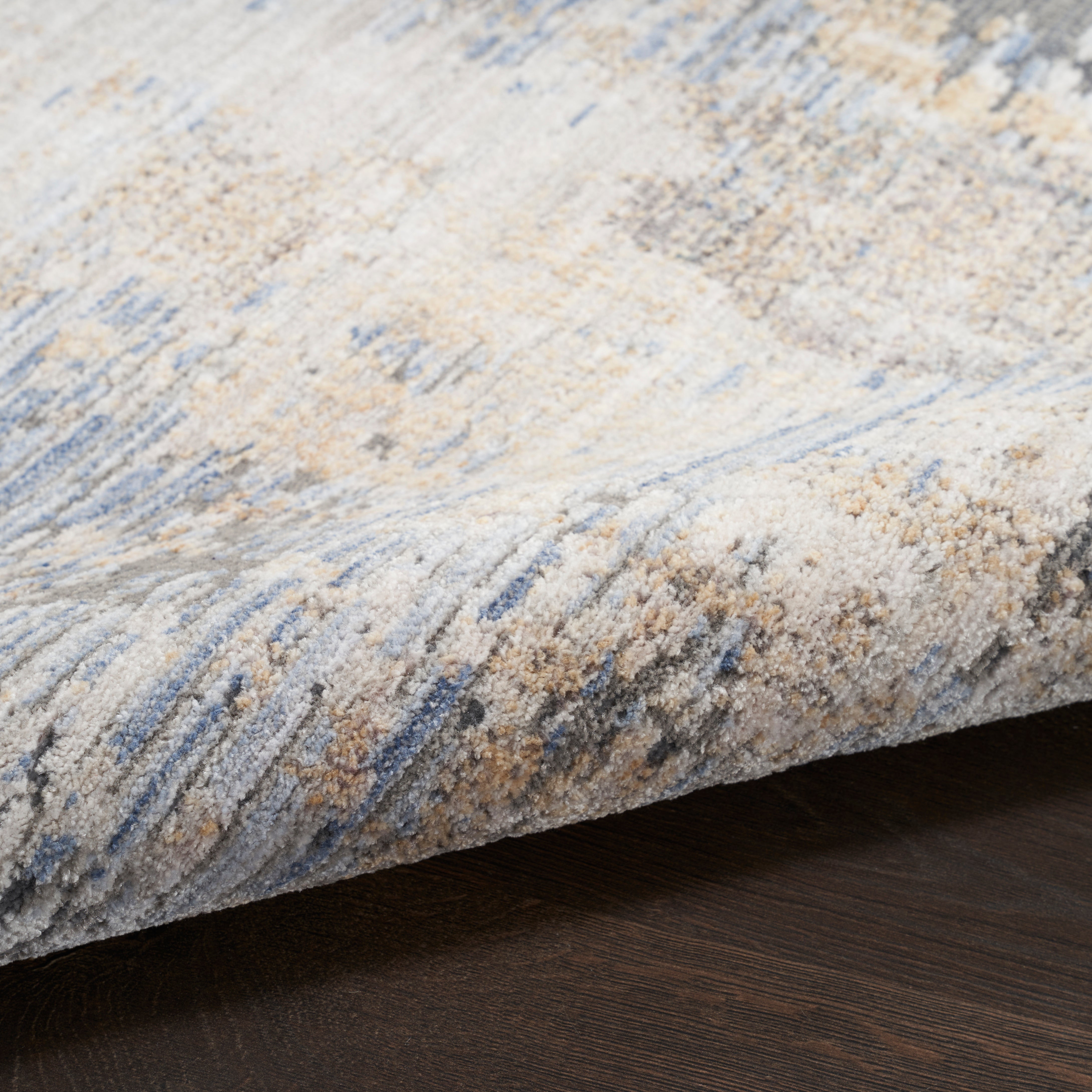 Nourison Abstract Hues ABH01 Grey/Blue Runner Rug | Large