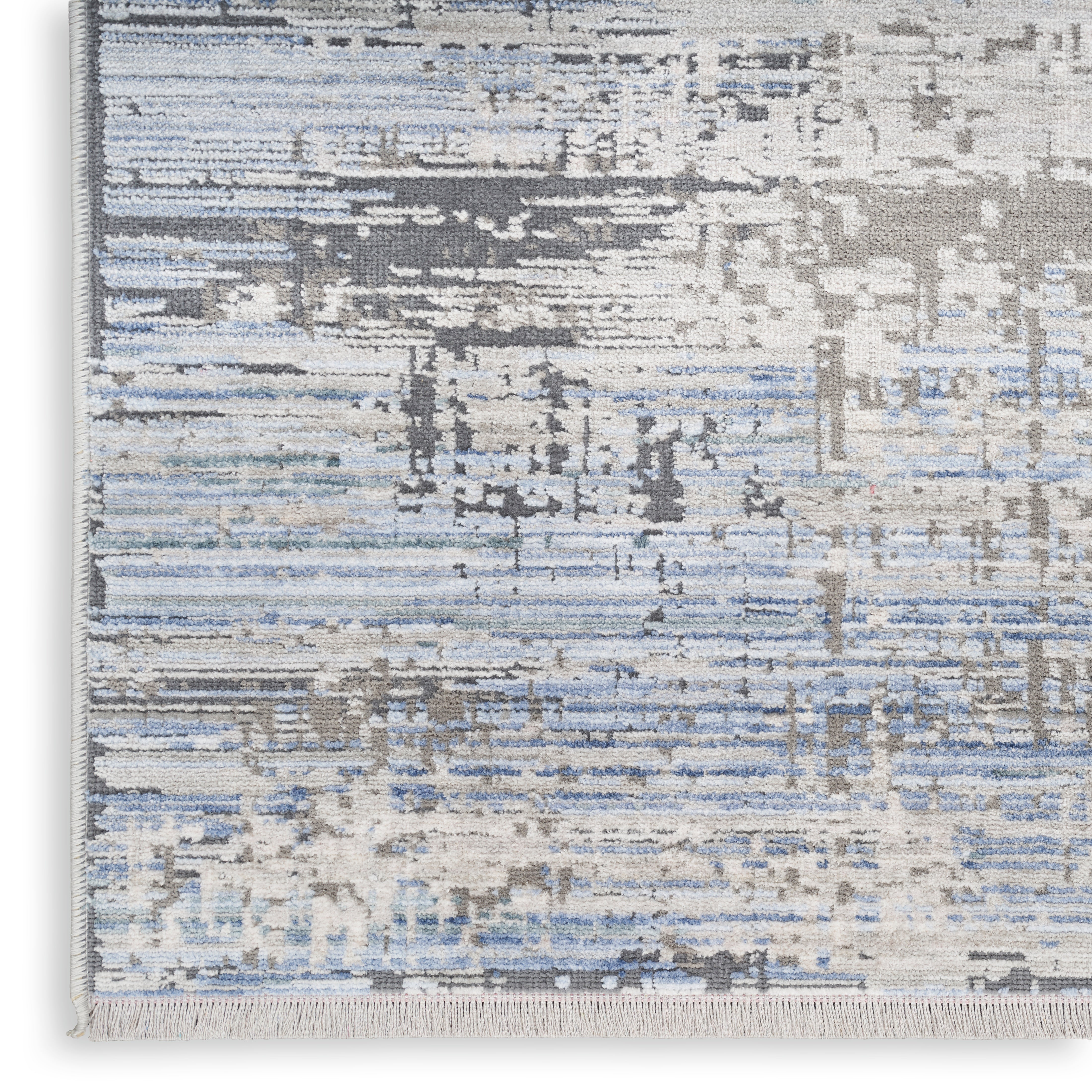 Nourison Abstract Hues ABH02 Grey/Blue Large Rectangle Rug