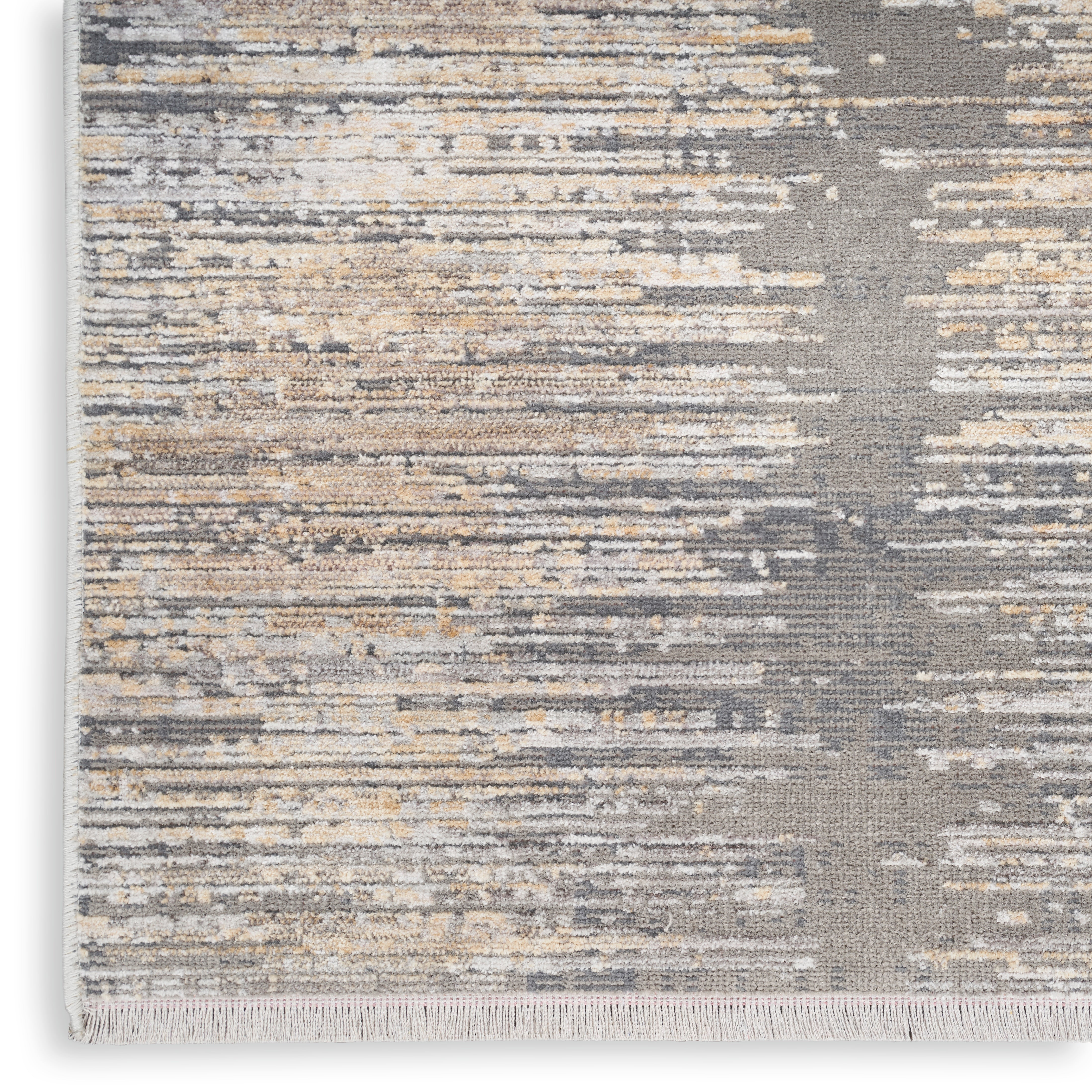 Nourison Abstract Hues ABH03 Grey/Gold Large Rectangle Rug