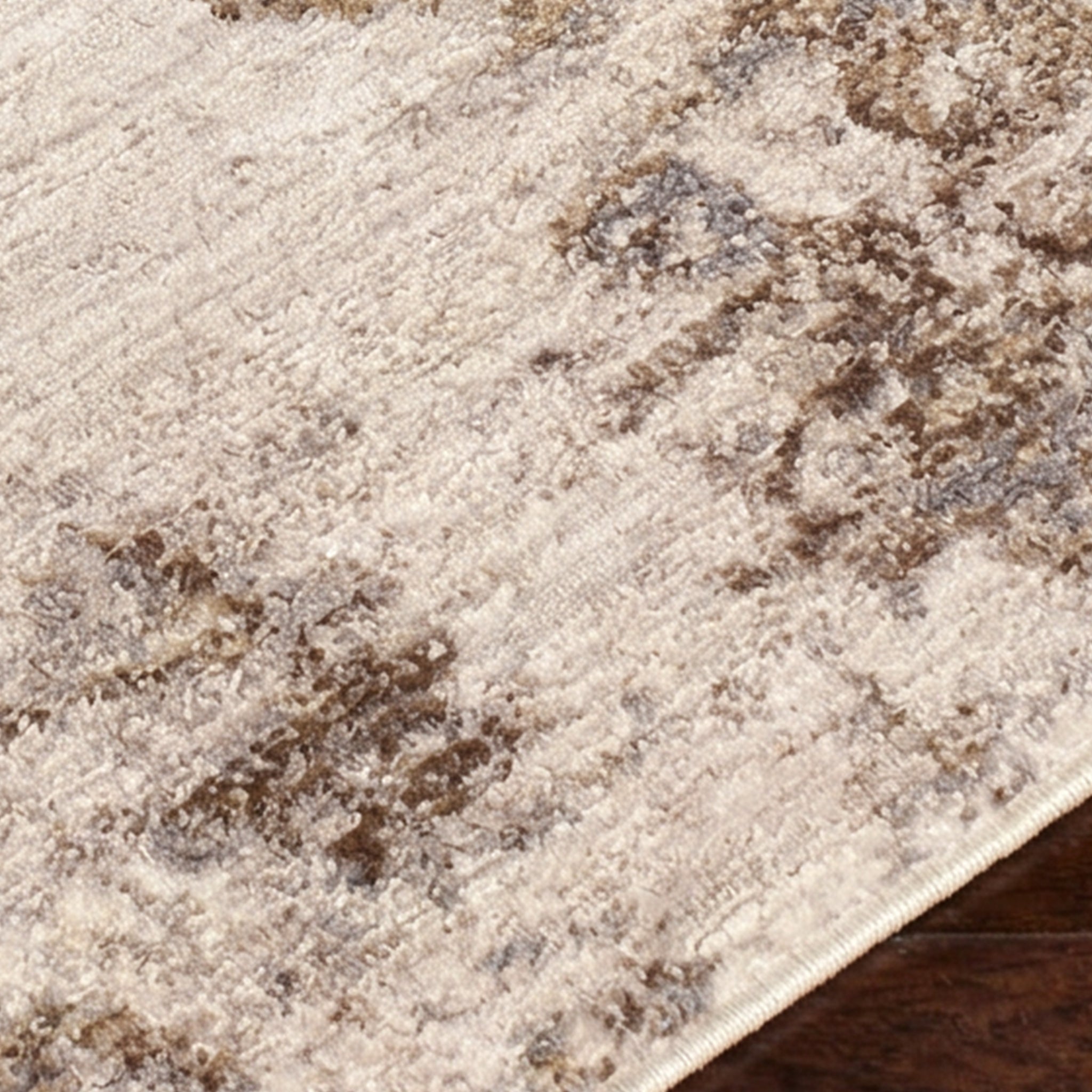 Arda Abstract Modern Marble Grey & Medium Grey Polyester Rug 152x225cm - texture detail