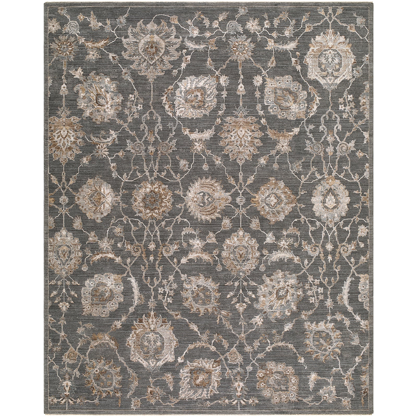 Arda Vintage Traditional Blue & Deep Teal & Dark Green Polyester Rug 152x225cm - product image