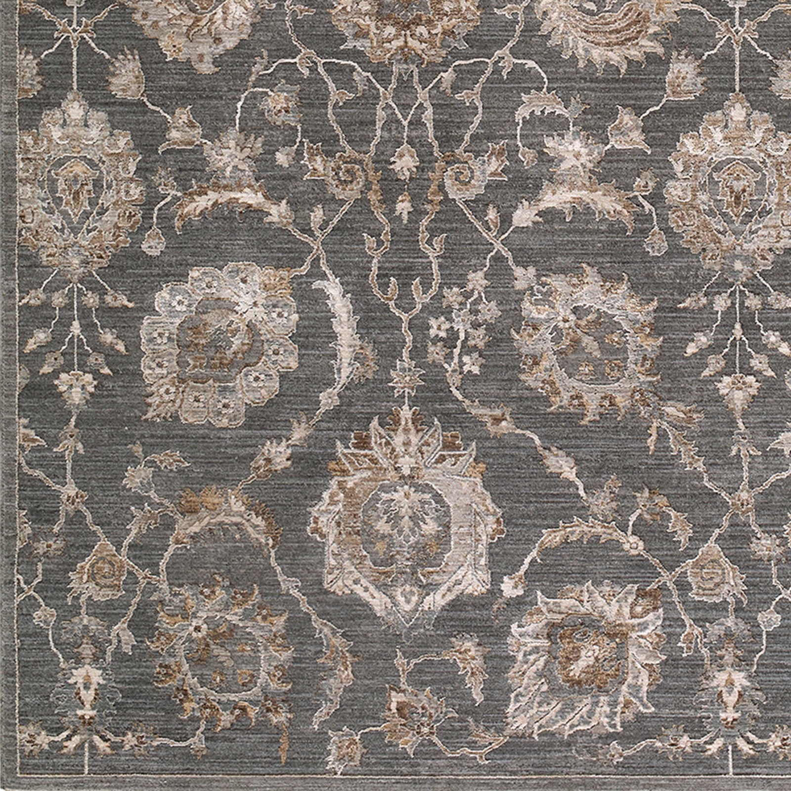 Arda Vintage Traditional Blue & Deep Teal & Dark Green Polyester Rug 152x225cm - colour swatch