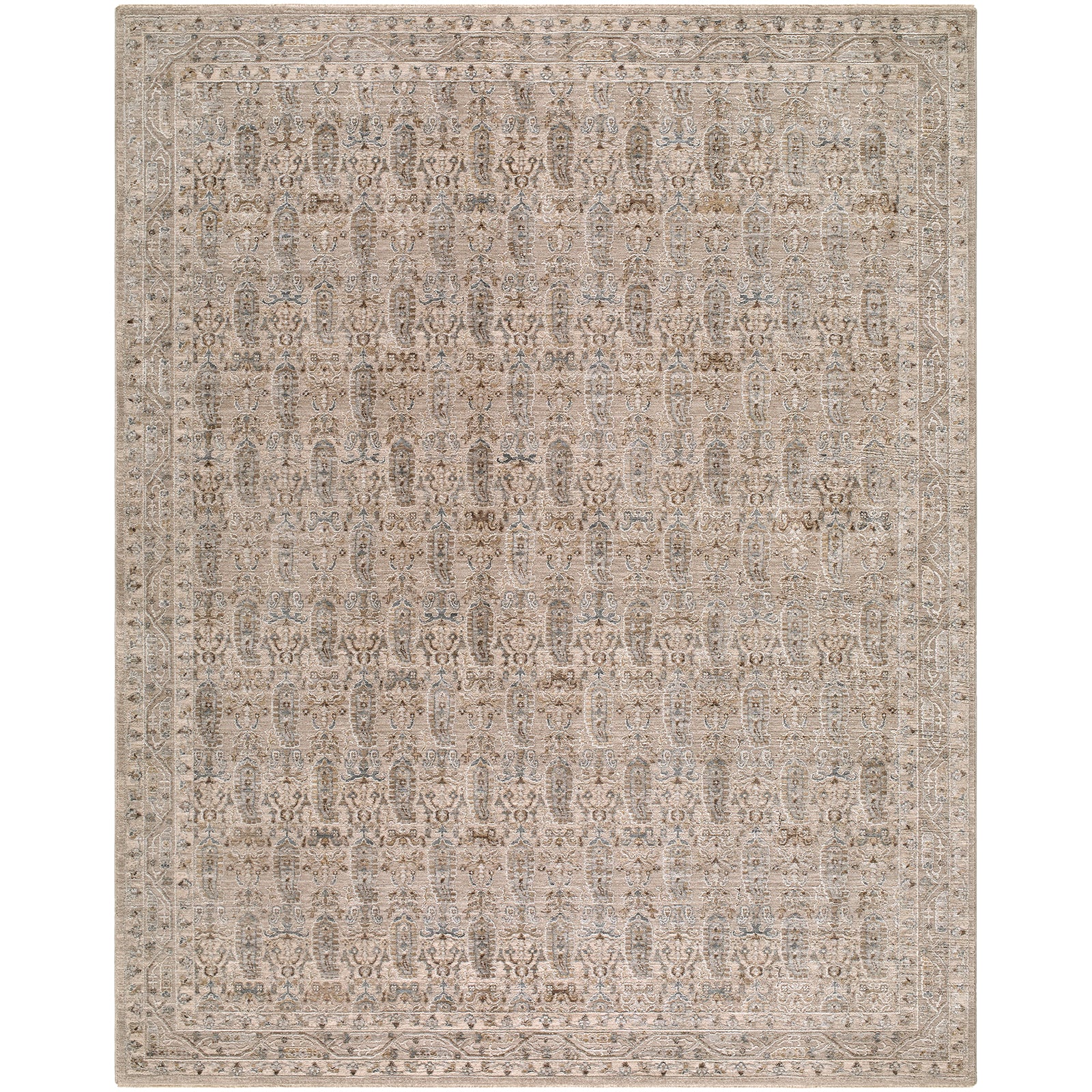 Arda Vintage Traditional Grey & Medium Grey Polyester Rug 200x290cm - product image