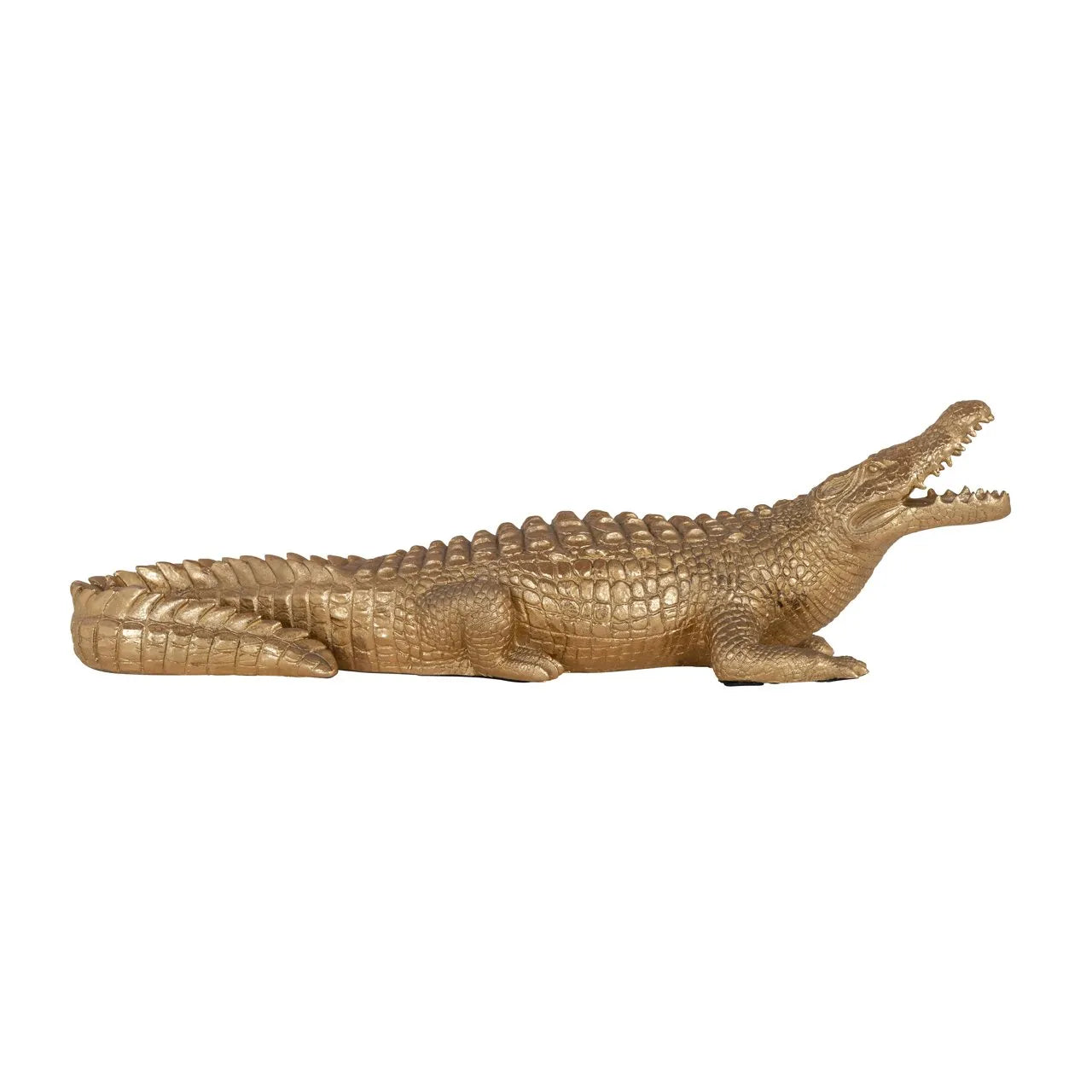 Richmond Interiors Art Deco Gold Crocodile Ornament Small