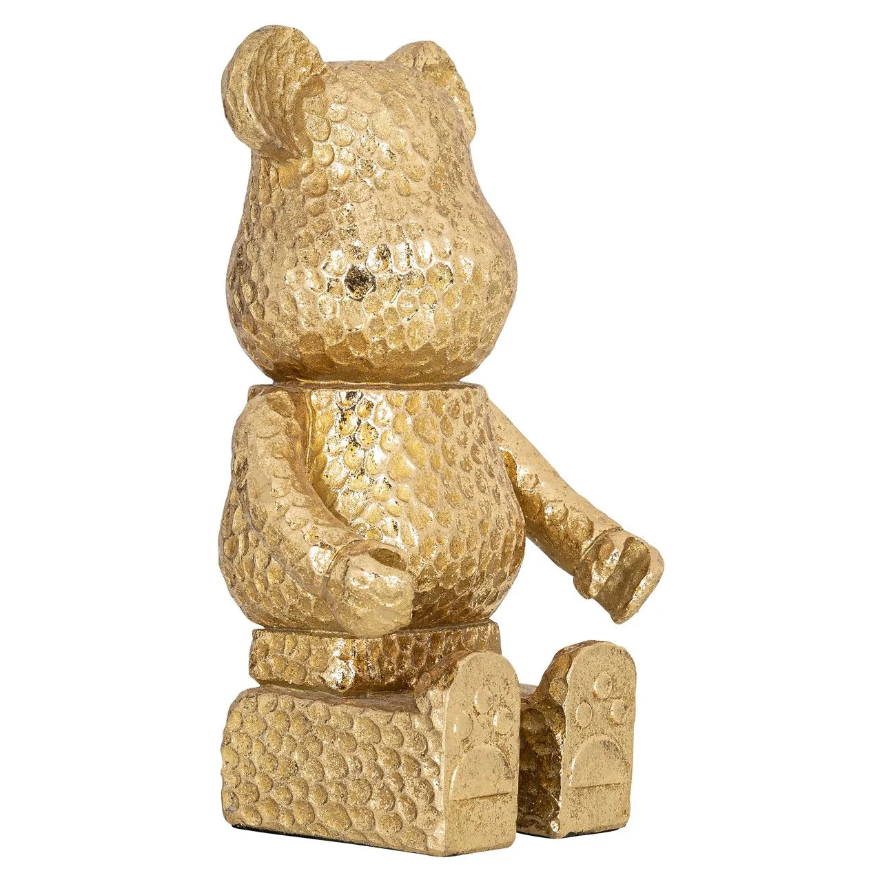 Richmond Interiors Art Deco Hammered Gold Sitting Bear Ornament