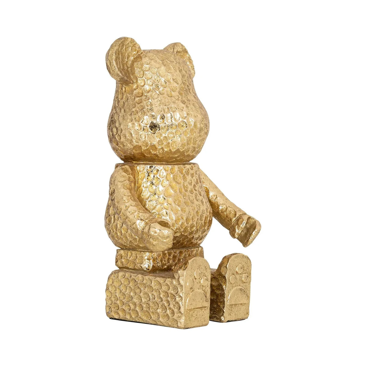 Richmond Interiors Art Deco Hammered Gold Sitting Bear Ornament