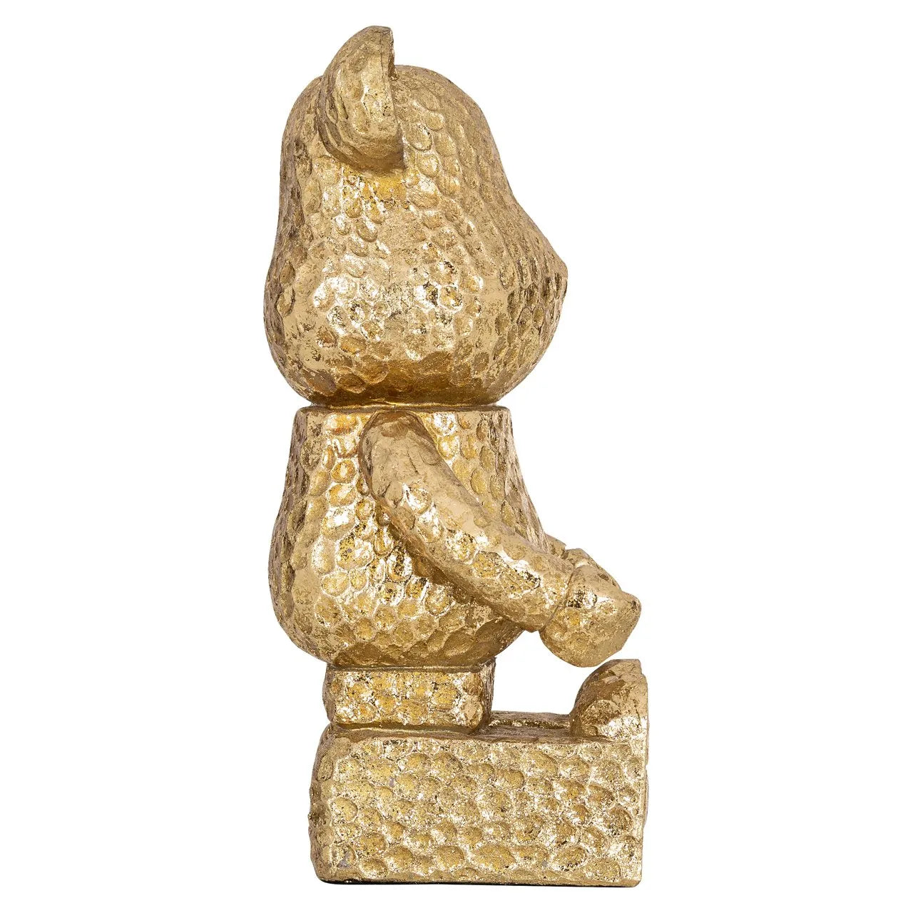 Richmond Interiors Art Deco Hammered Gold Sitting Bear Ornament