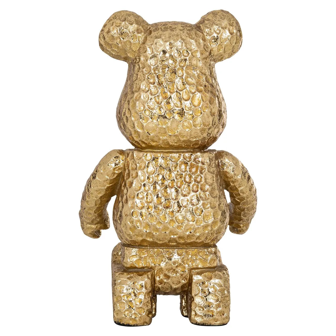 Richmond Interiors Art Deco Hammered Gold Sitting Bear Ornament