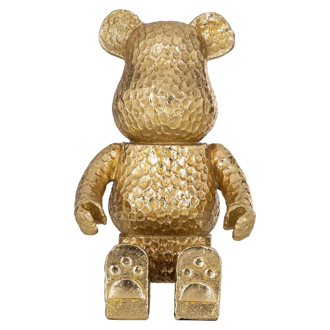 Richmond Interiors Art Deco Hammered Gold Sitting Bear Ornament
