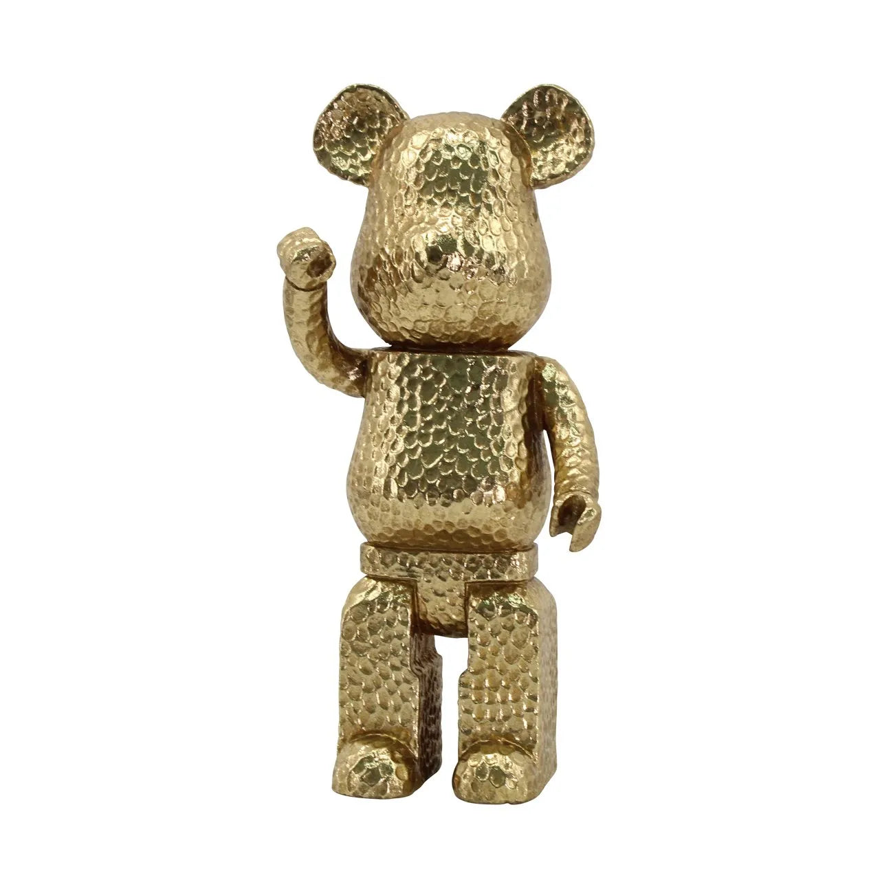 Richmond Interiors Art Deco Hammered Gold Standing Bear Ornament