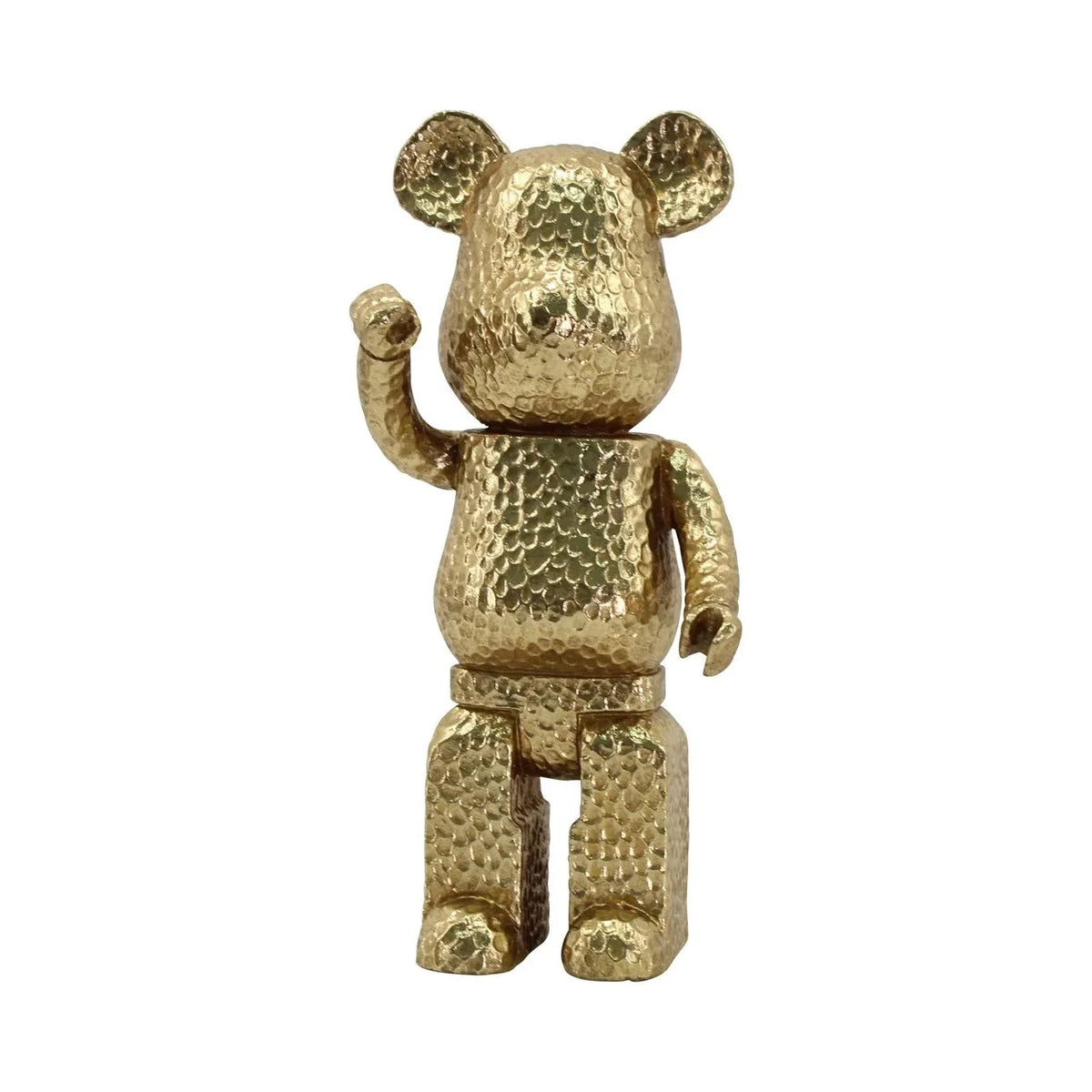 Richmond Interiors Art Deco Hammered Gold Standing Bear Ornament