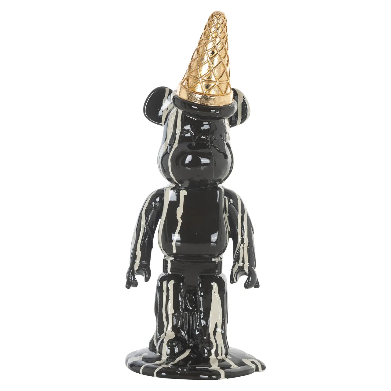Richmond Interiors Art Deco Melting Black Ice Cream Bear Ornament