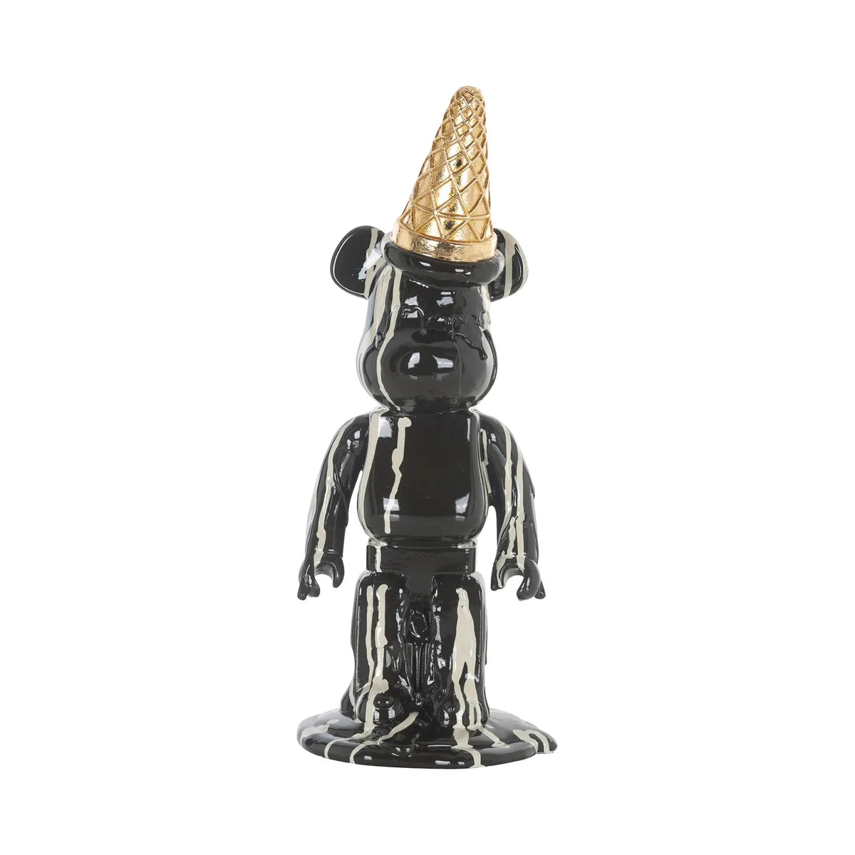 Richmond Interiors Art Deco Melting Black Ice Cream Bear Ornament
