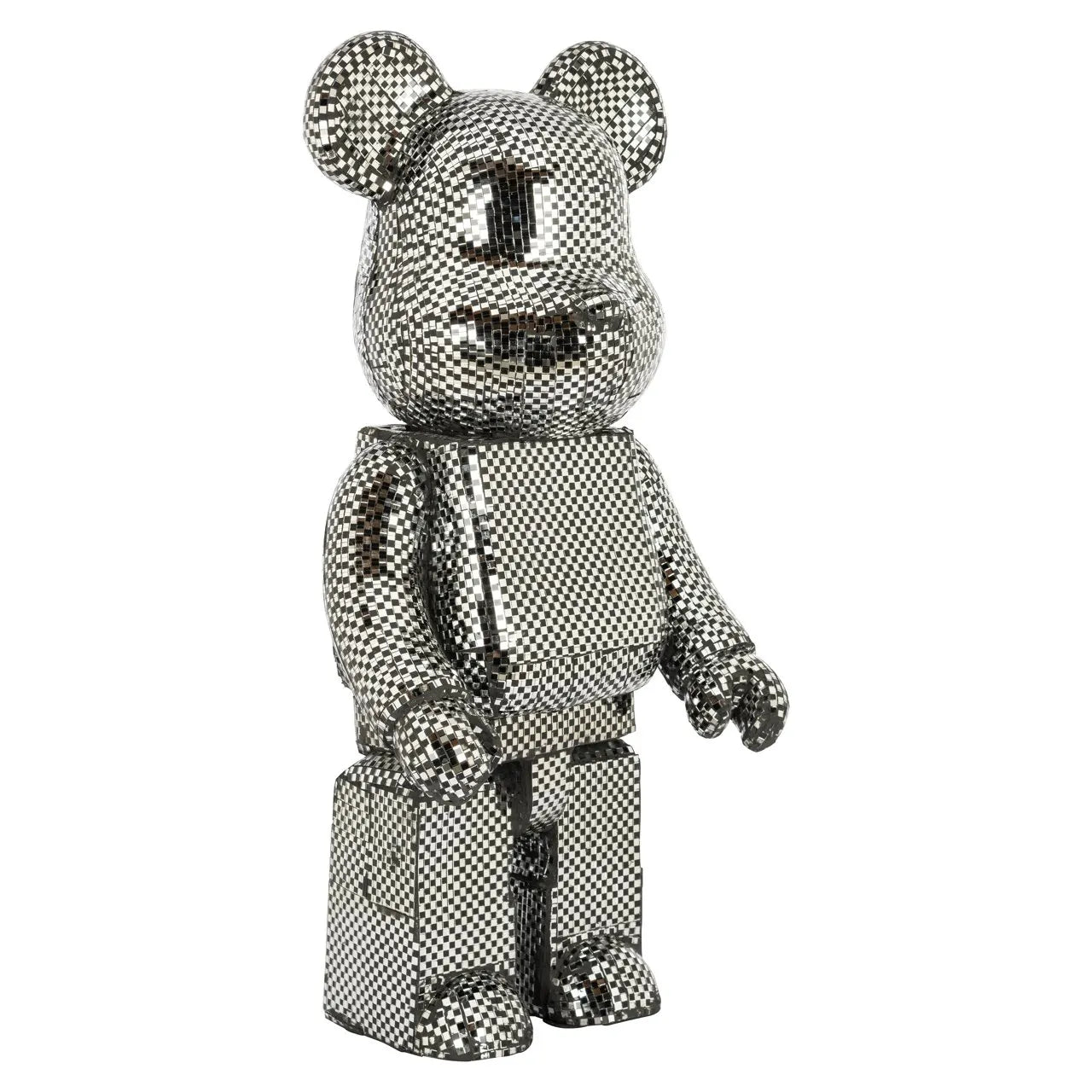 Richmond Interiors Art Deco Chrome Mosaic Giant Standing Bear | Small