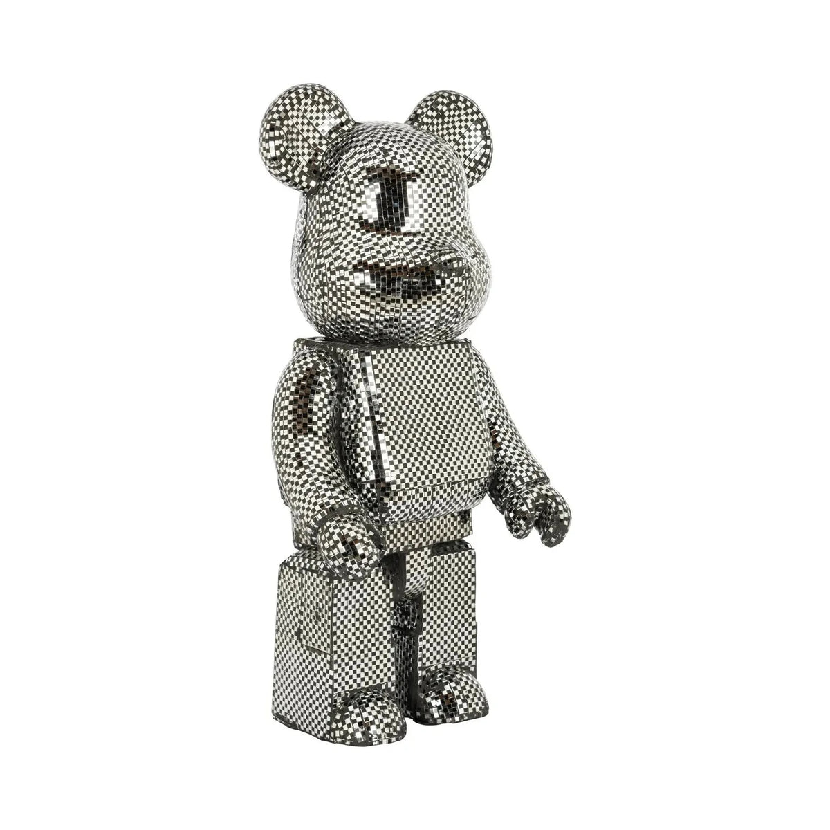 Richmond Interiors Art Deco Chrome Mosaic Giant Standing Bear | Small