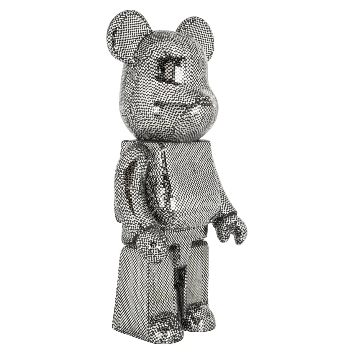 Richmond Interiors Art Deco Chrome Mosaic Giant Standing Bear | Large