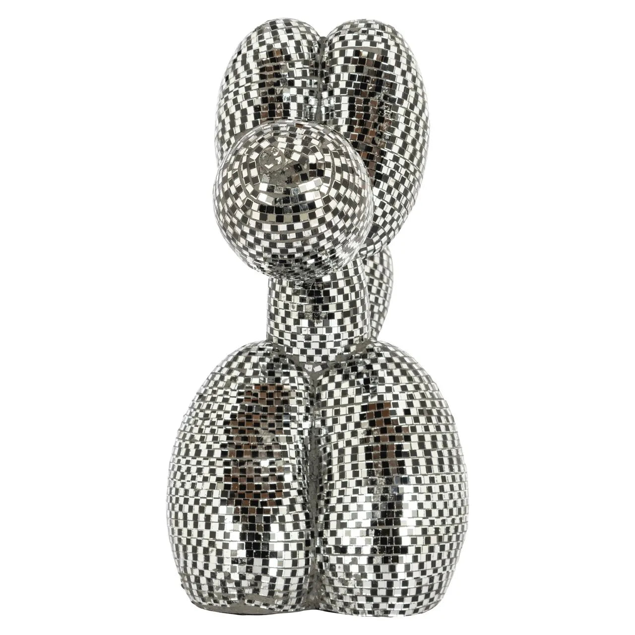 Richmond Interiors Art Deco Disco Mirrored Balloon Dog Ornament Small