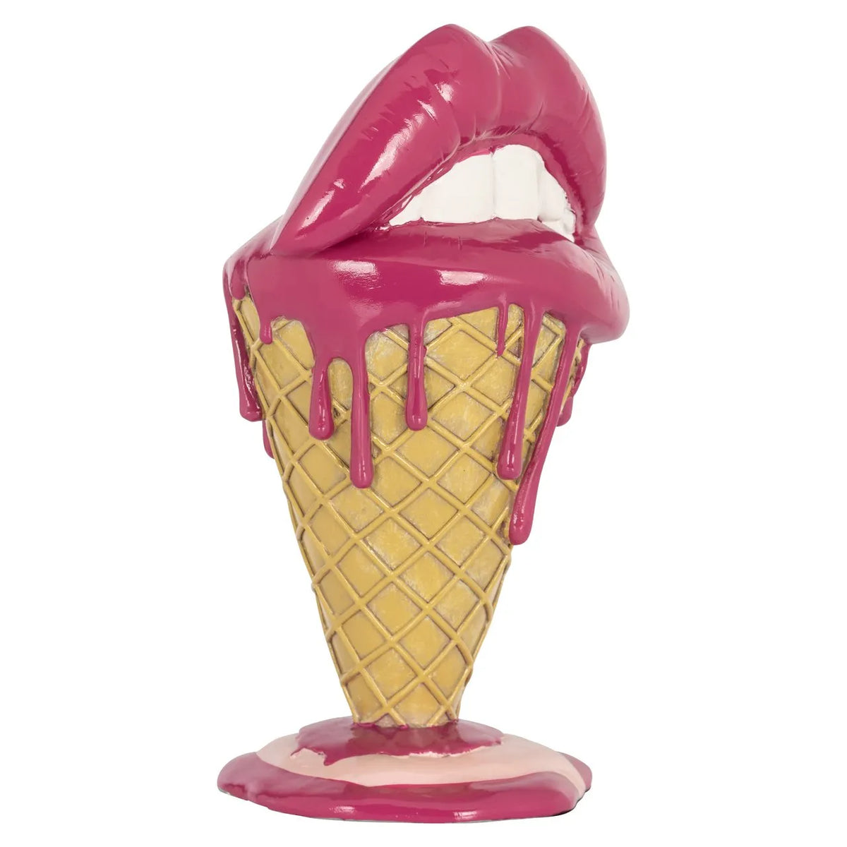 Richmond Interiors Art Deco Melting Pink Ice Cream Lips Ornament