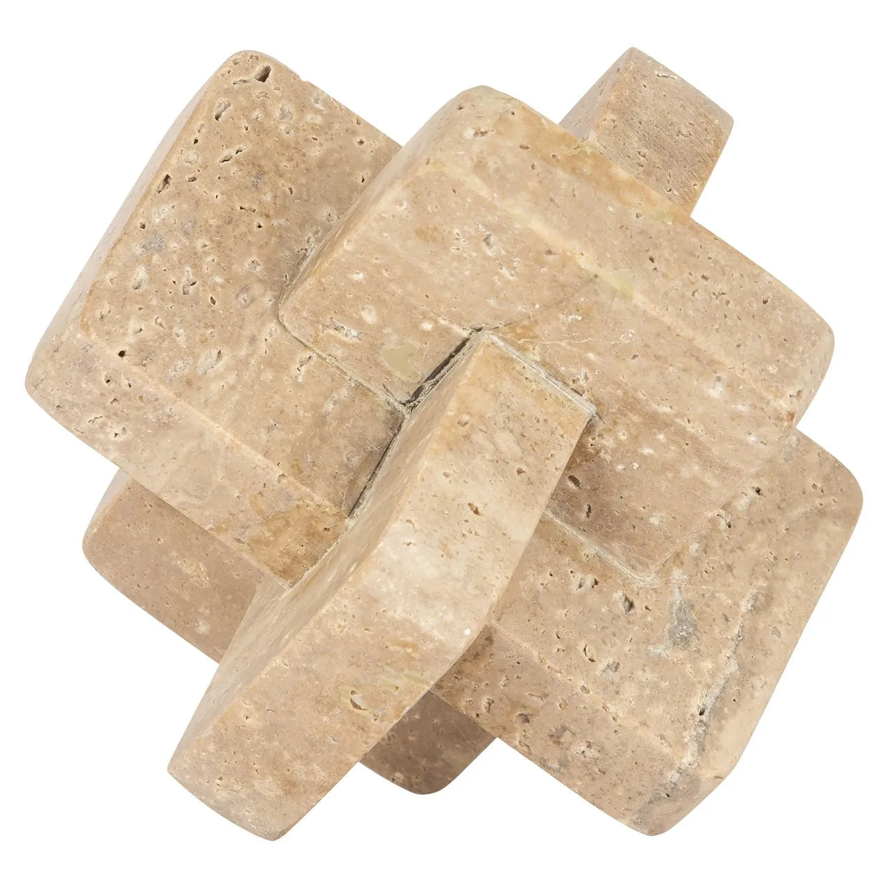Richmond Interiors Mony Natural Beige Stone Decorative Link Ornament