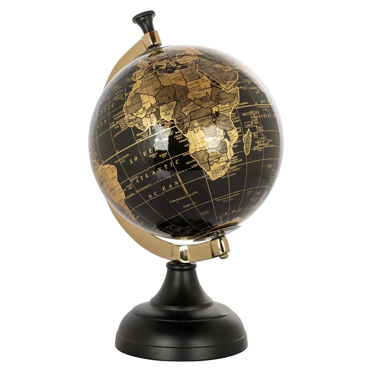 Richmond Interiors Art Deco Jilly Black & Gold Globe Ornament