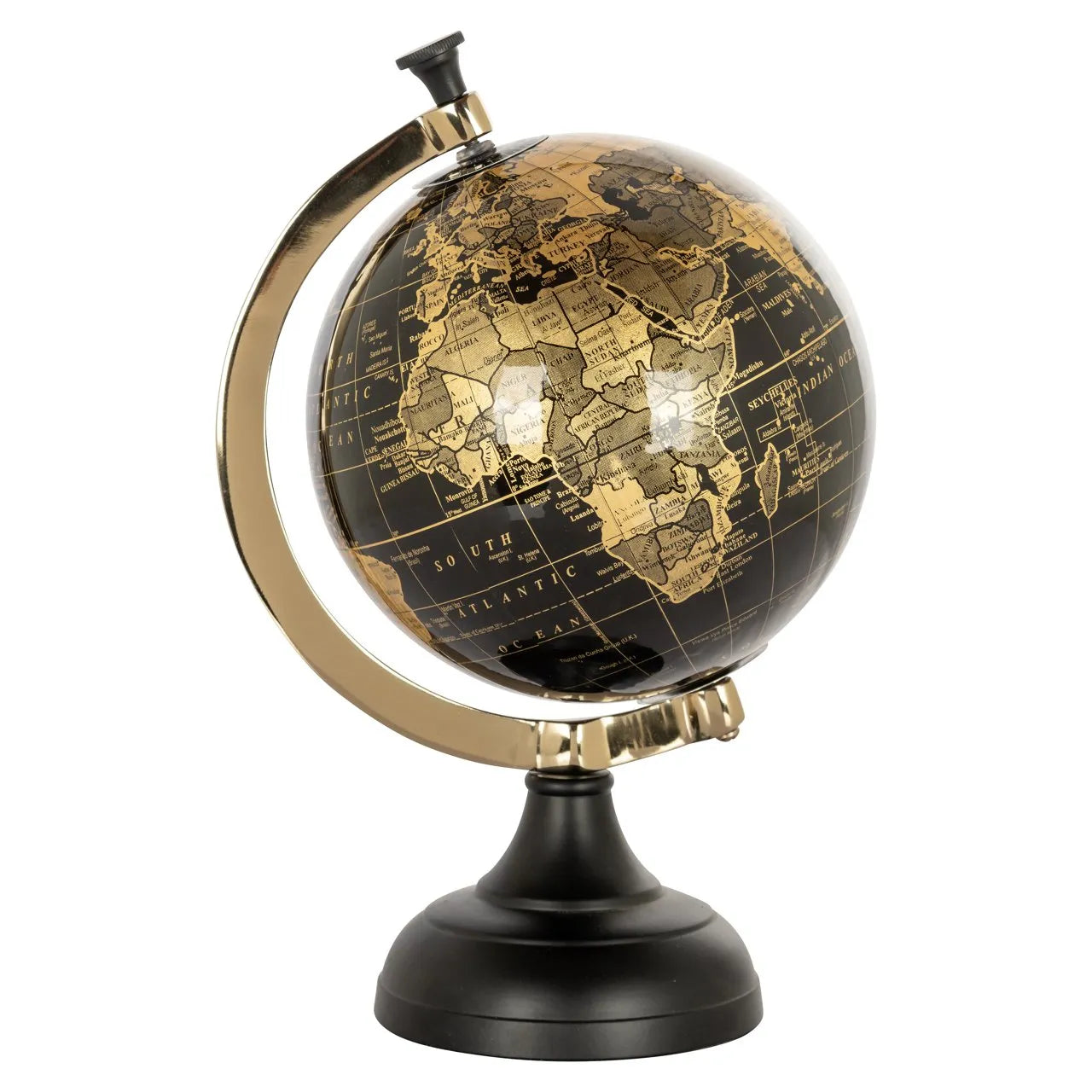 Richmond Interiors Art Deco Jilly Black & Gold Globe Ornament