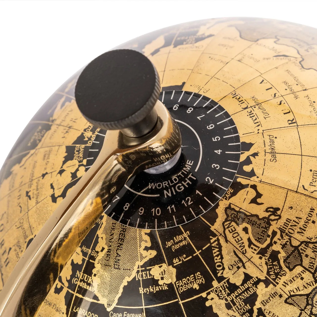 Richmond Interiors Art Deco Jilly Black & Gold Globe Ornament