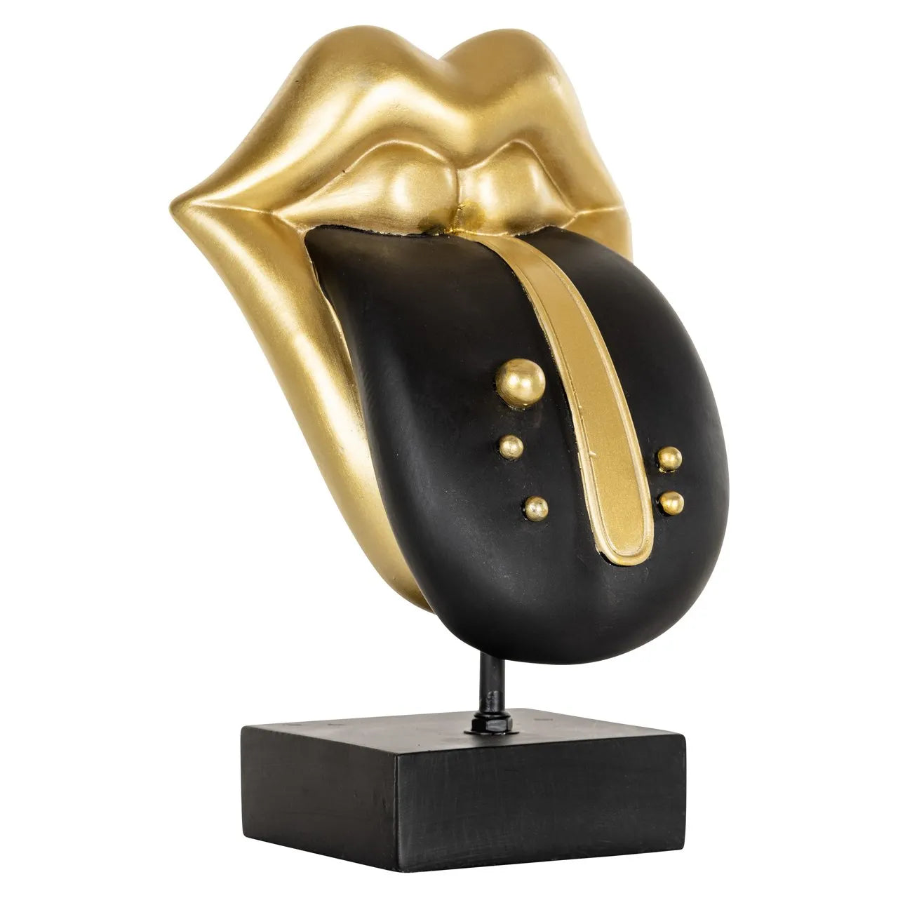 Richmond Interiors Art Deco Black & Gold Tongue Ornament