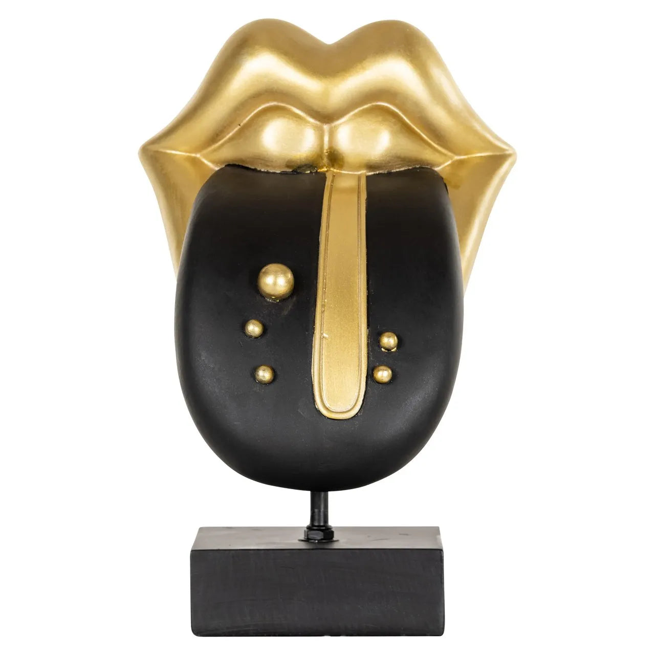 Richmond Interiors Art Deco Black & Gold Tongue Ornament
