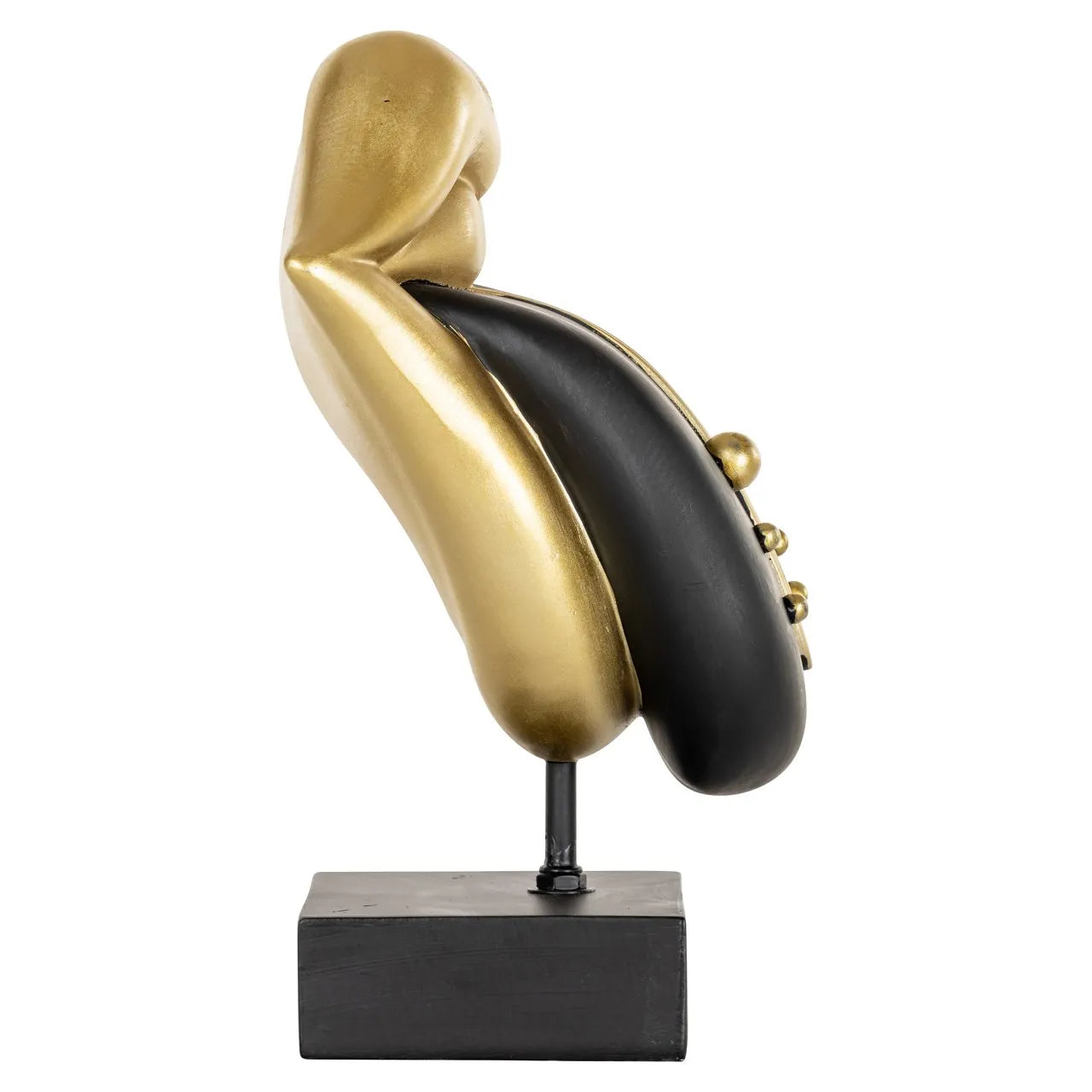 Richmond Interiors Art Deco Black & Gold Tongue Ornament