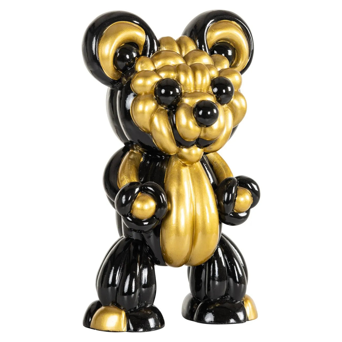 Richmond Interiors Art Deco Silly Black & Gold Bear Ornament