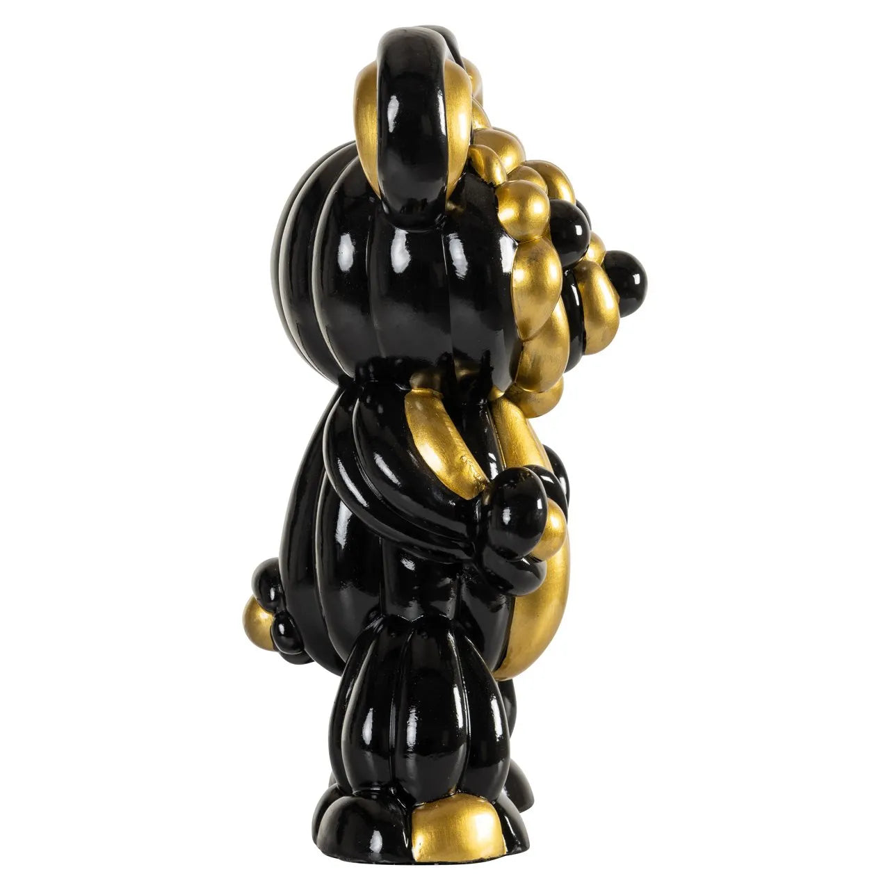 Richmond Interiors Art Deco Silly Black & Gold Bear Ornament