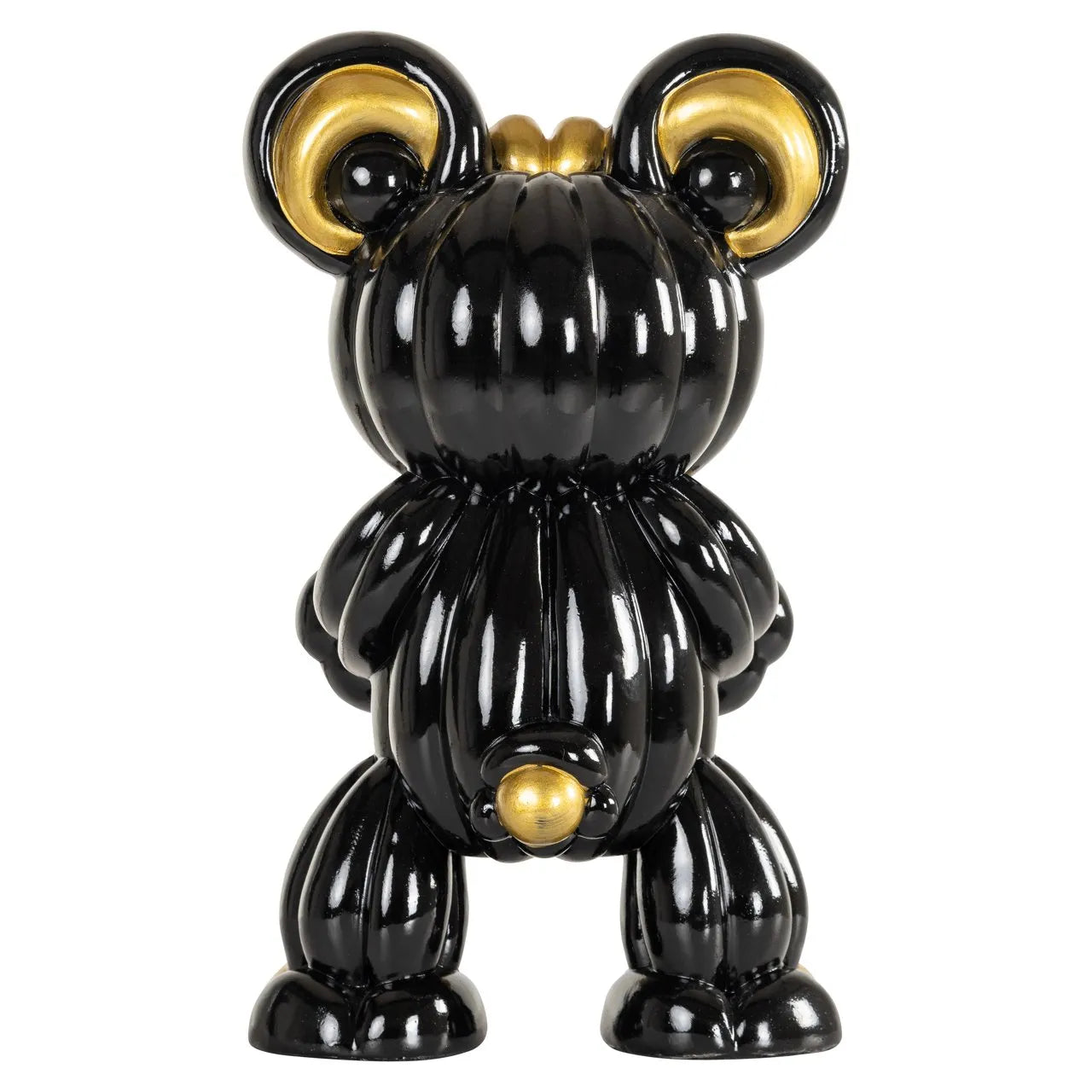 Richmond Interiors Art Deco Silly Black & Gold Bear Ornament