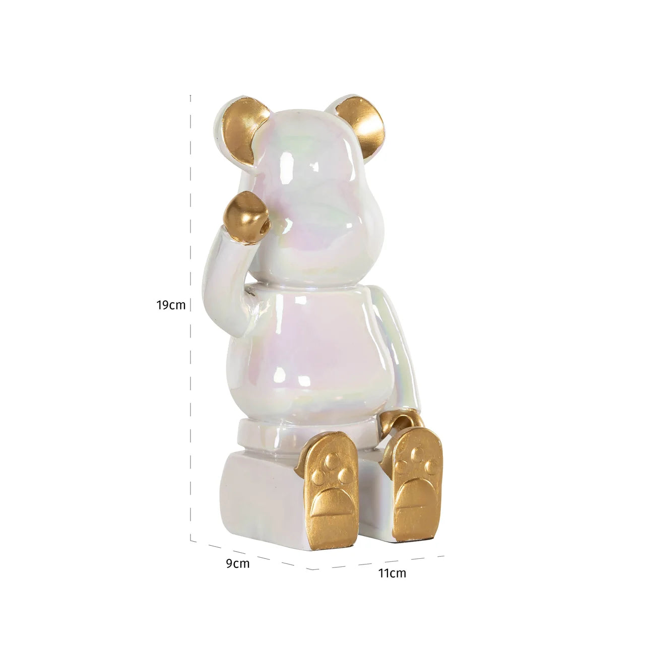Richmond Interiors Art Deco Berlyn White Bear Ornament
