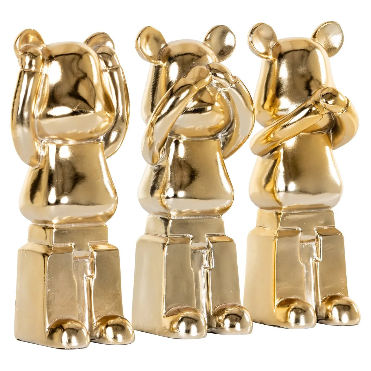 Set of 3 Richmond Interiors Art Deco Berna Bears - CLEARANCE