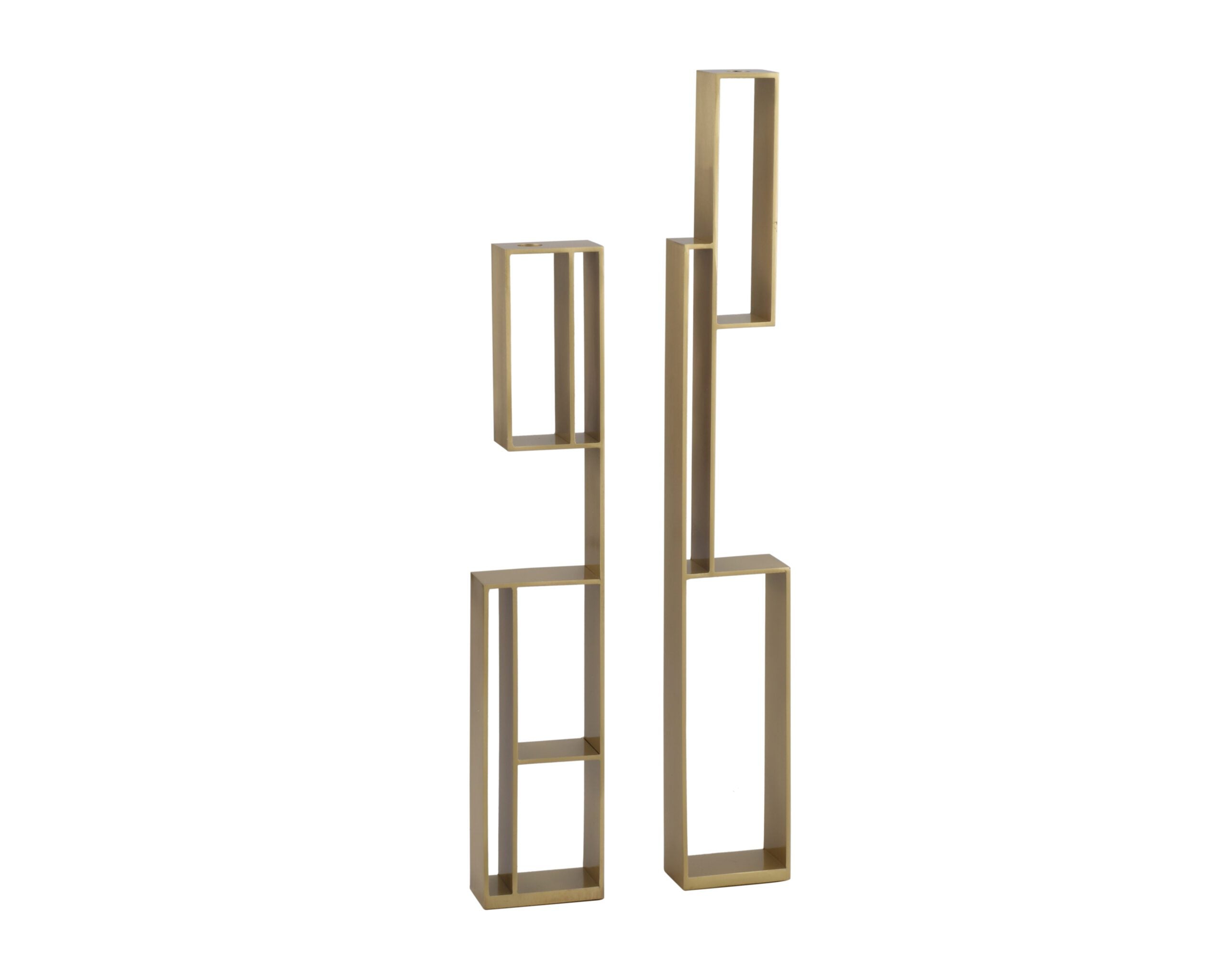 Veneton Candle Holder set of 2 - Brushed Brass