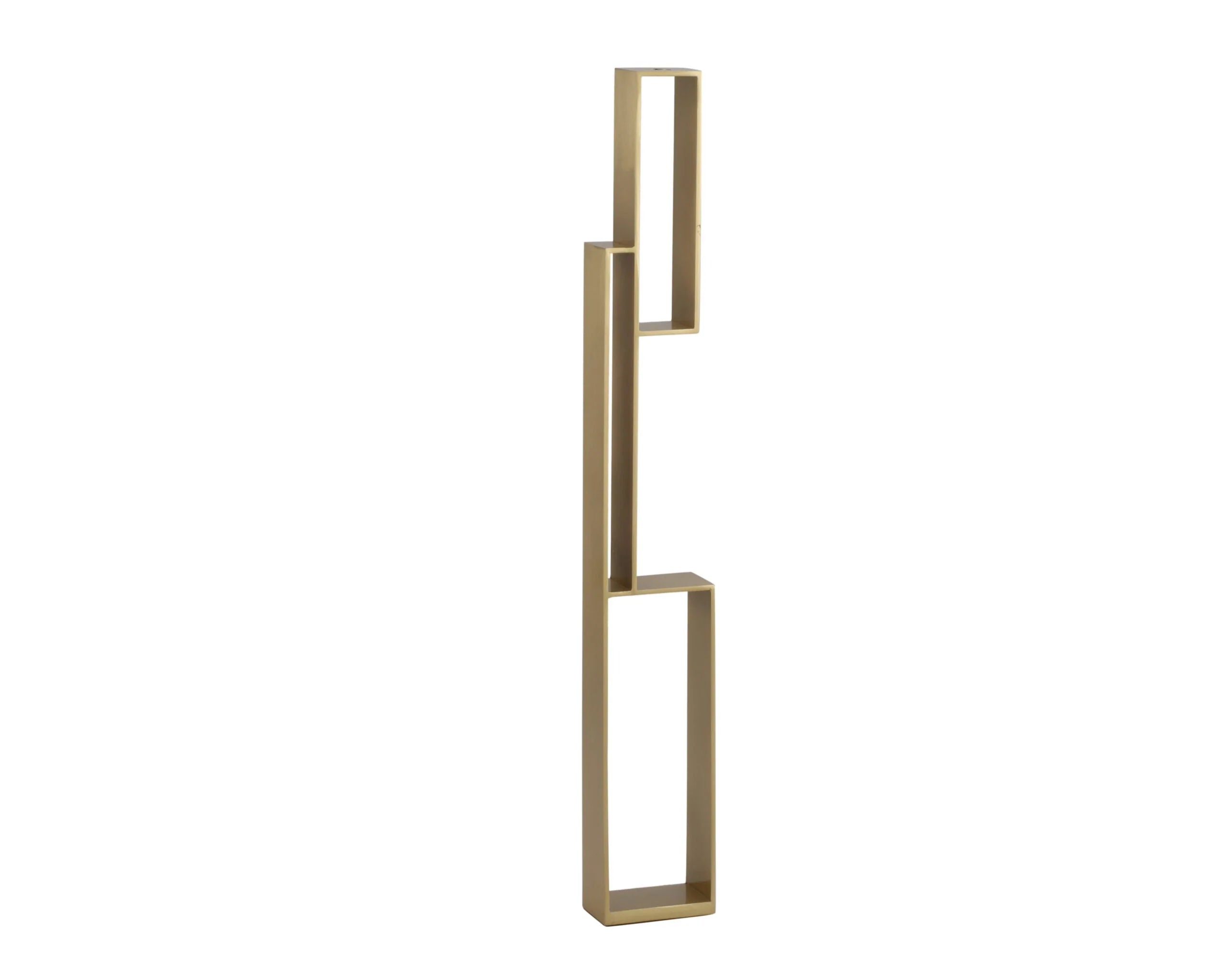 Set of 2 Veneton Brushed Brass Candle Holders