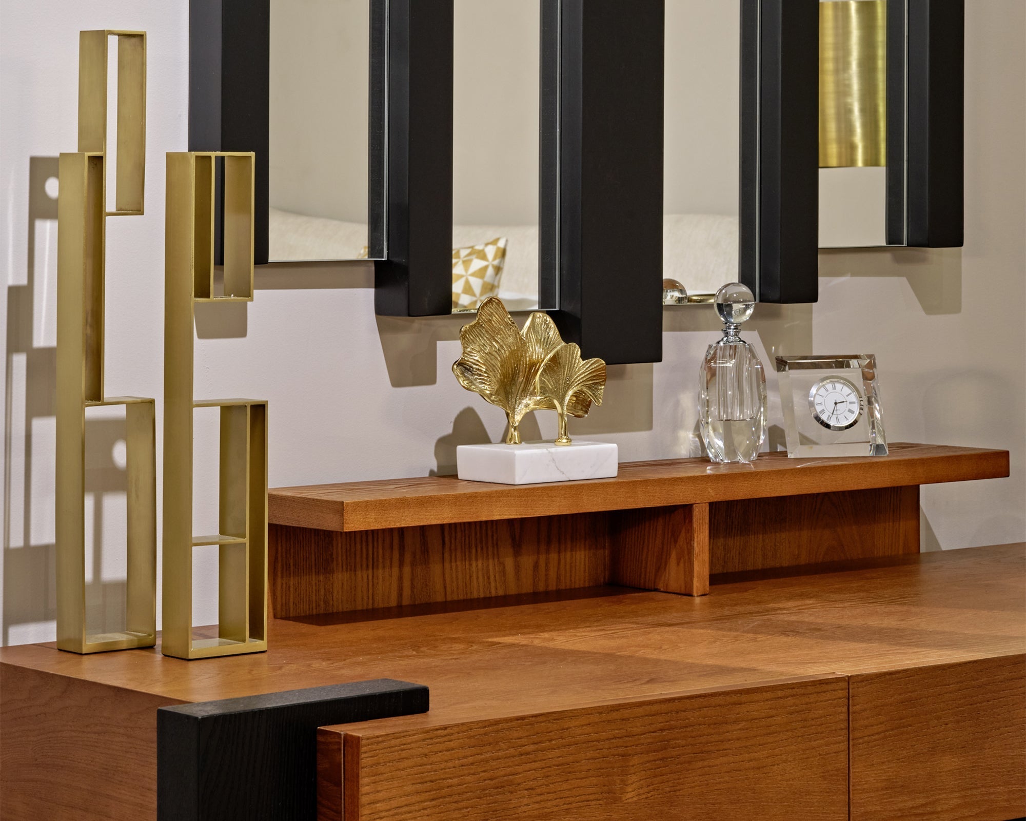 Veneton Candle Holder set of 2 - Brushed Brass