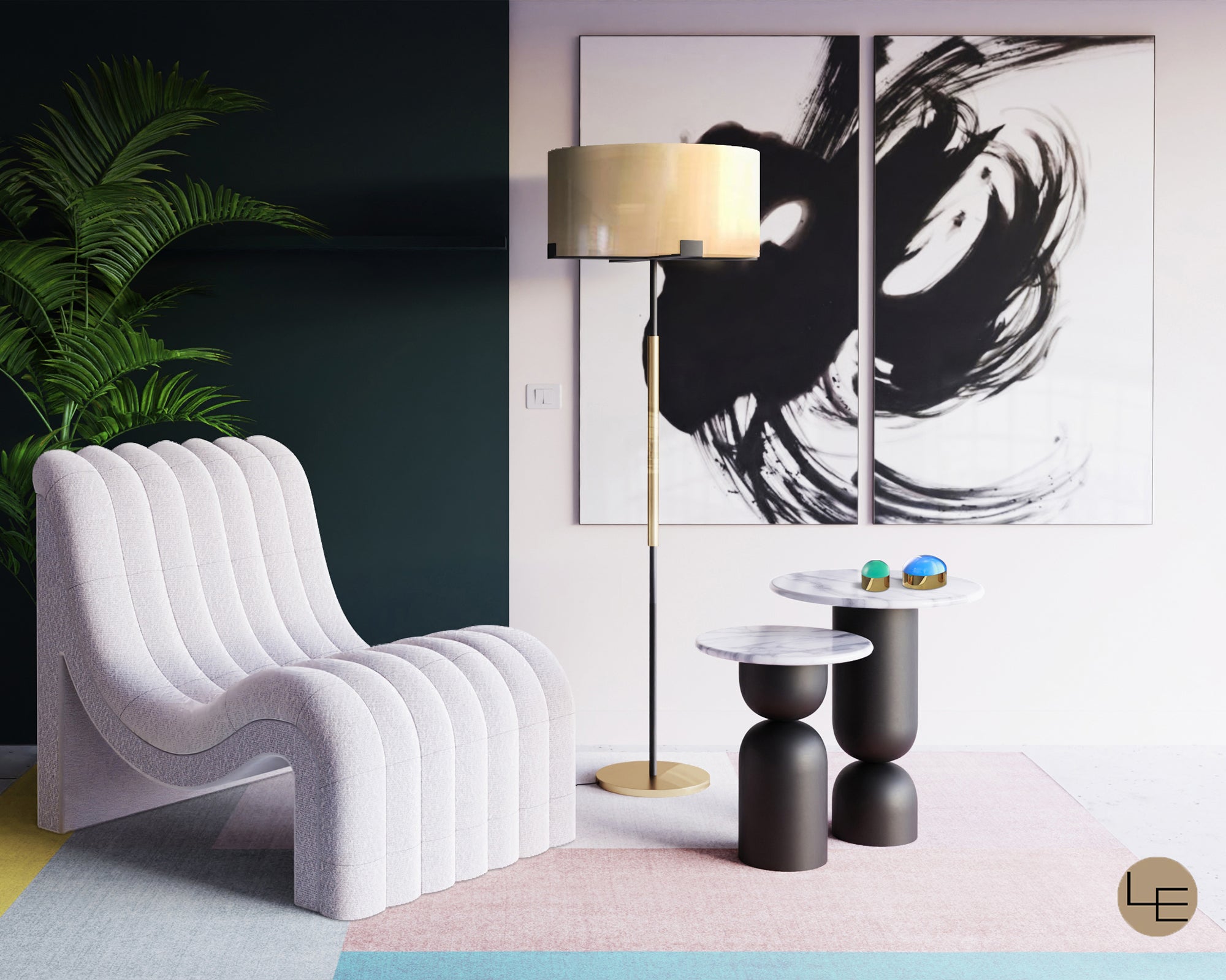 Hamilton Floor Lamp - Brushed Brass