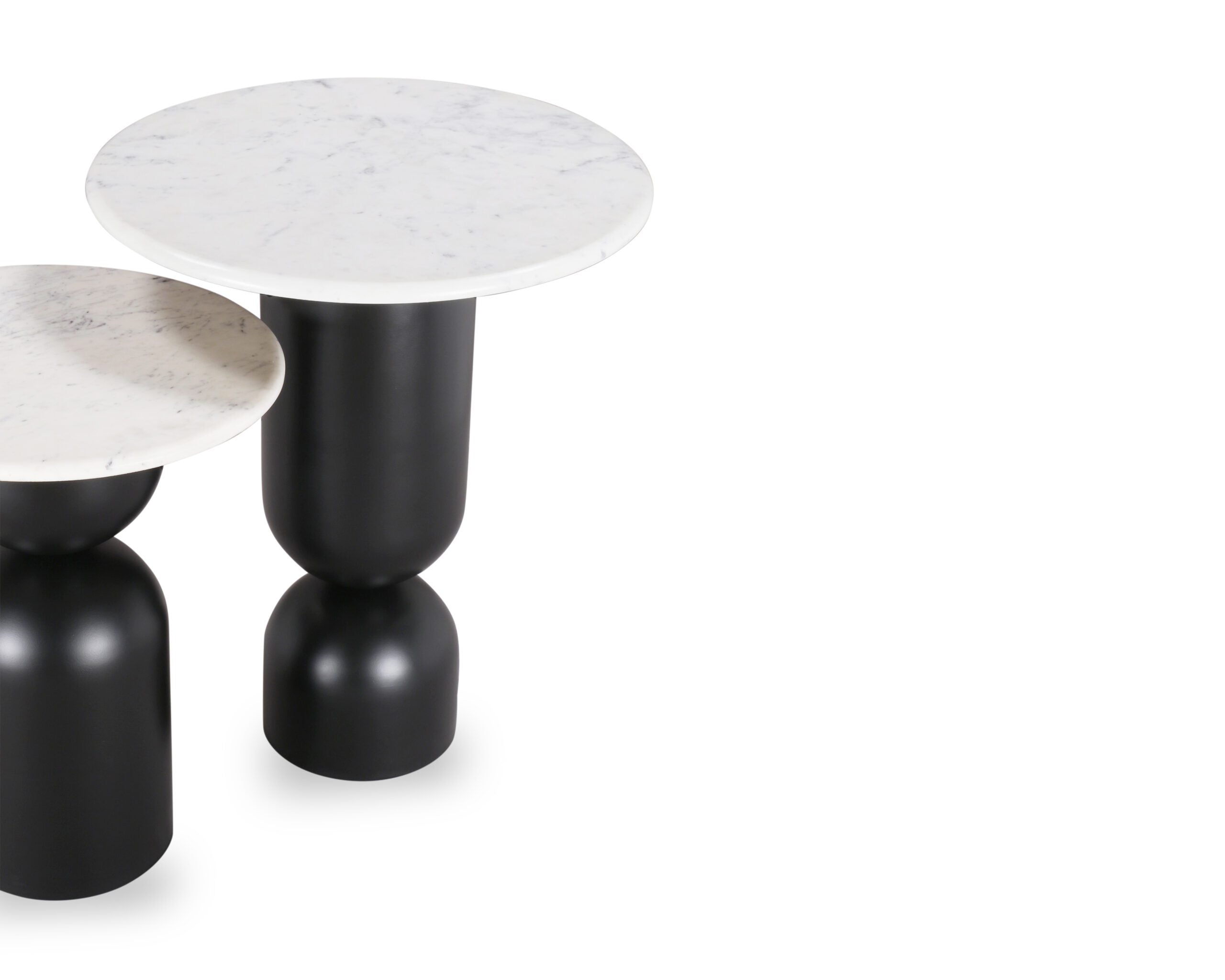 Set of 2 Babel Nesting Side Tables - Matt Black