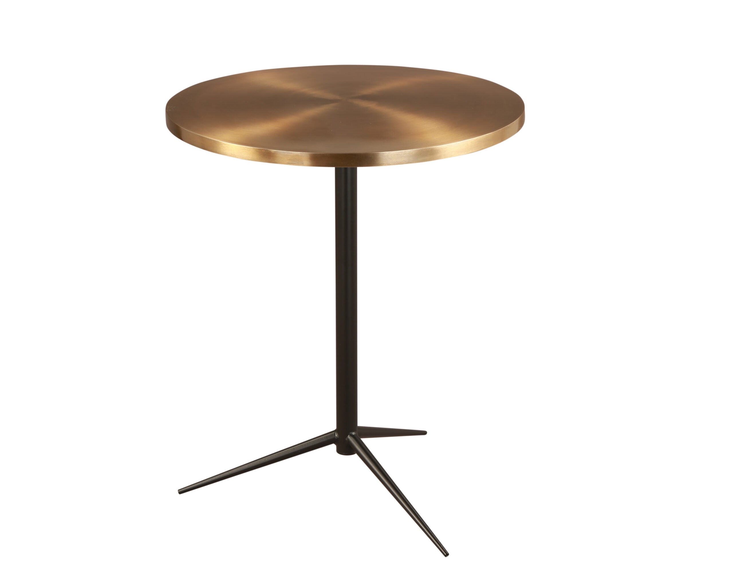 Set of 2 Antigua Nesting Side Tables - Brushed Brass & Matt Black