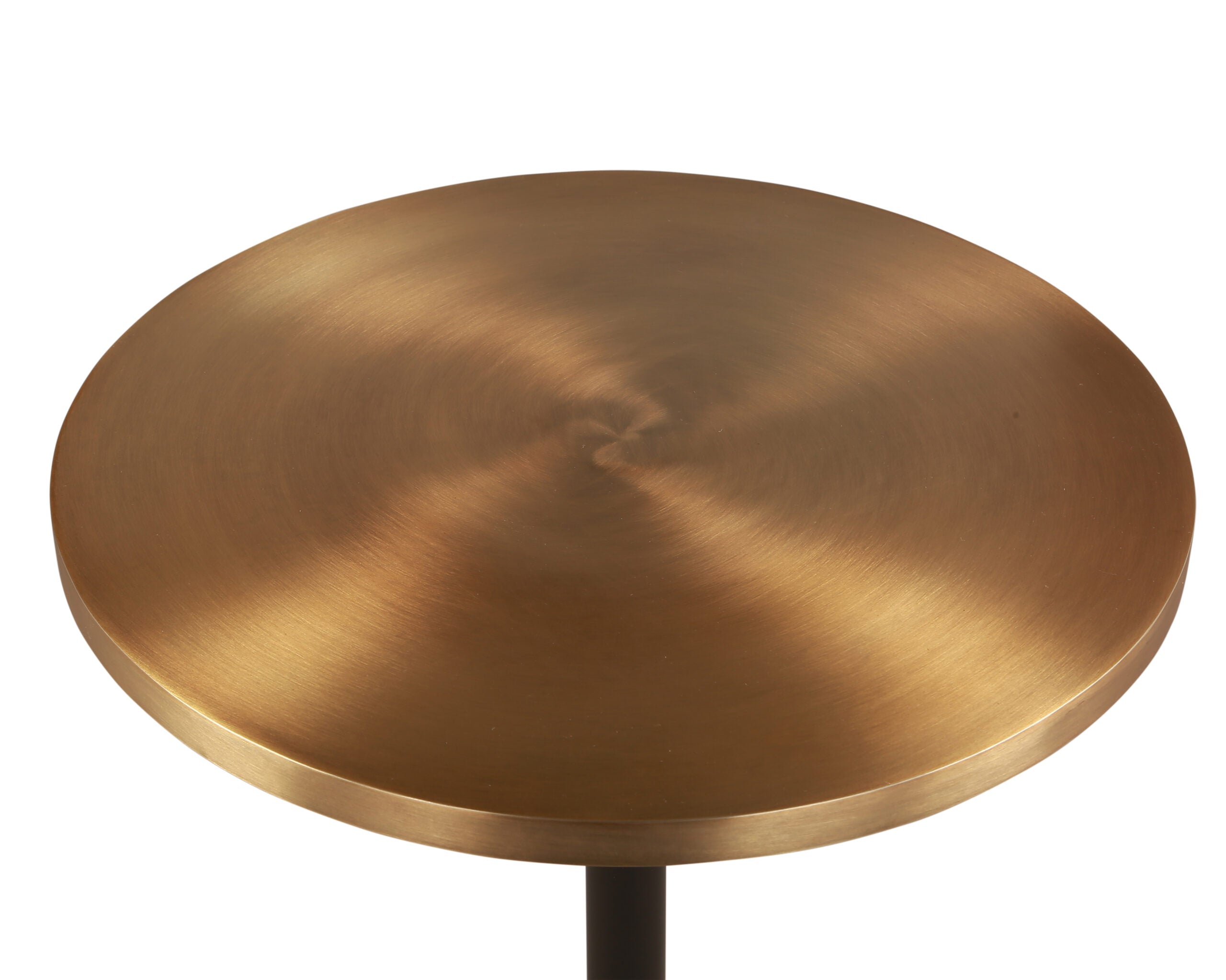 Set of 2 Antigua Nesting Side Tables - Brushed Brass & Matt Black