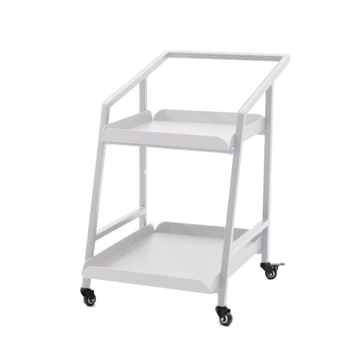 Aluminium 2-Tier Trolley - White