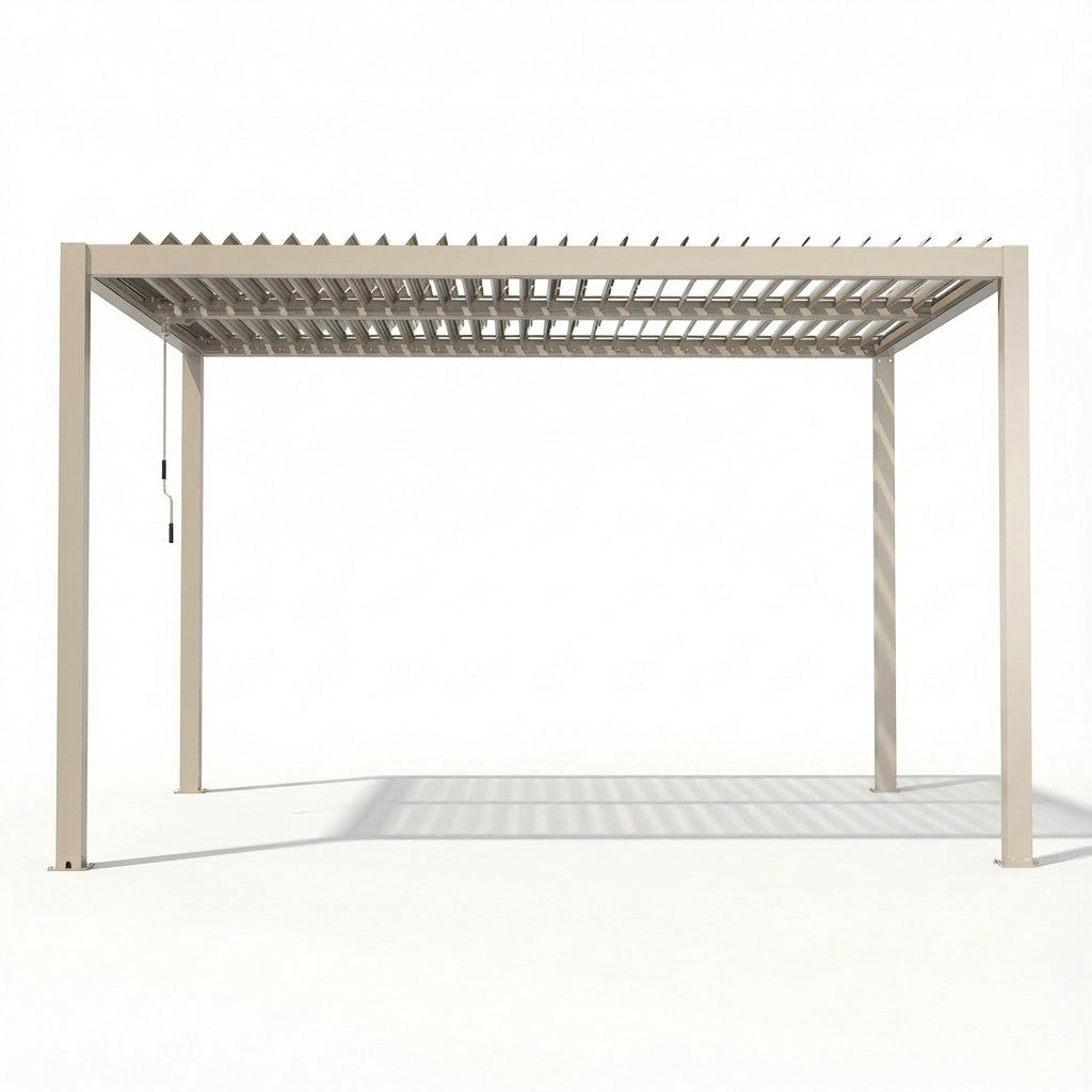Como Pergola Aluminium Rectangular 30x40 - Frame Only - Latte